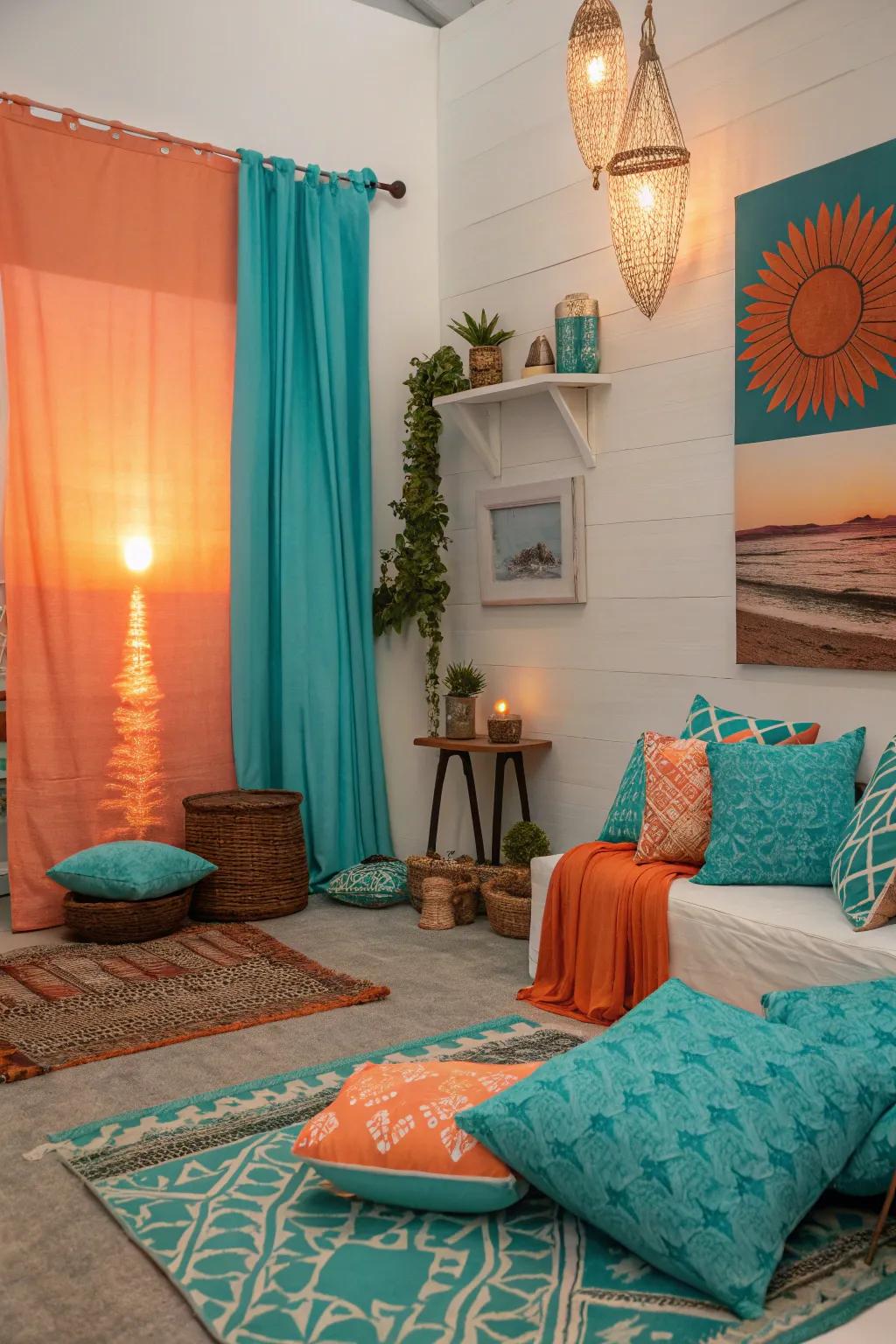 Unforeseen colors bring vibrancy and energy.