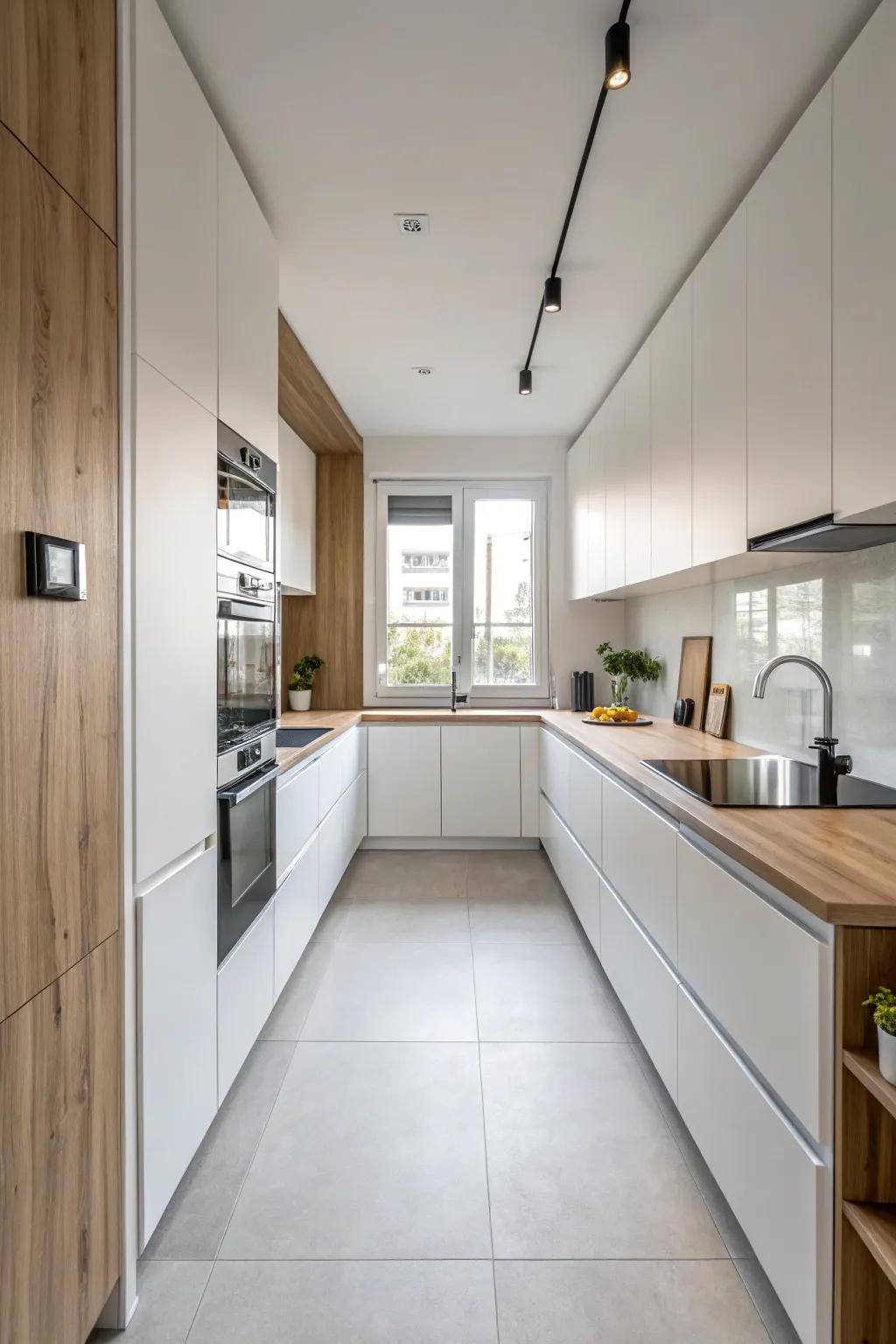 Achieve elegance by using a minimalist kitchen design.