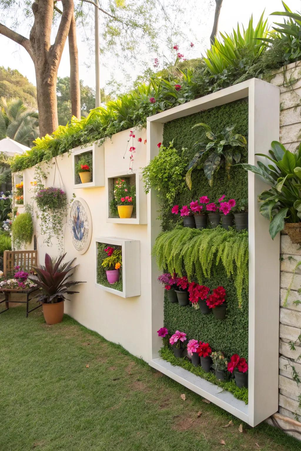 Shadow frames deliver dimension and visual fascination.