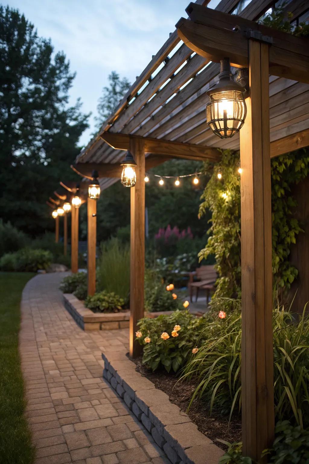Solar lighting offers a sustainable way to illuminate your shade.