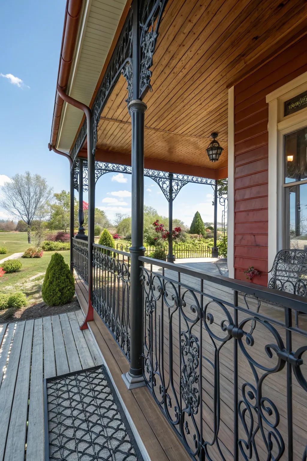 Industrial edge with metal accents.