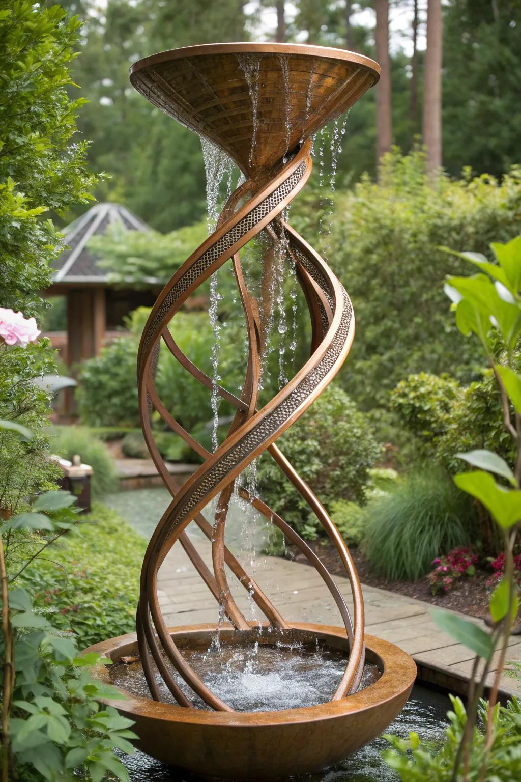 Elevate your garden with a rainwater collection system that's as functional as it is beautiful.