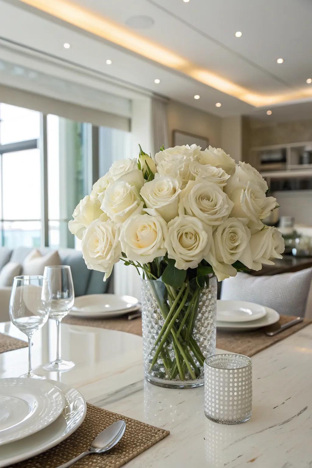 Whispering whites for a pure, sophisticated look.