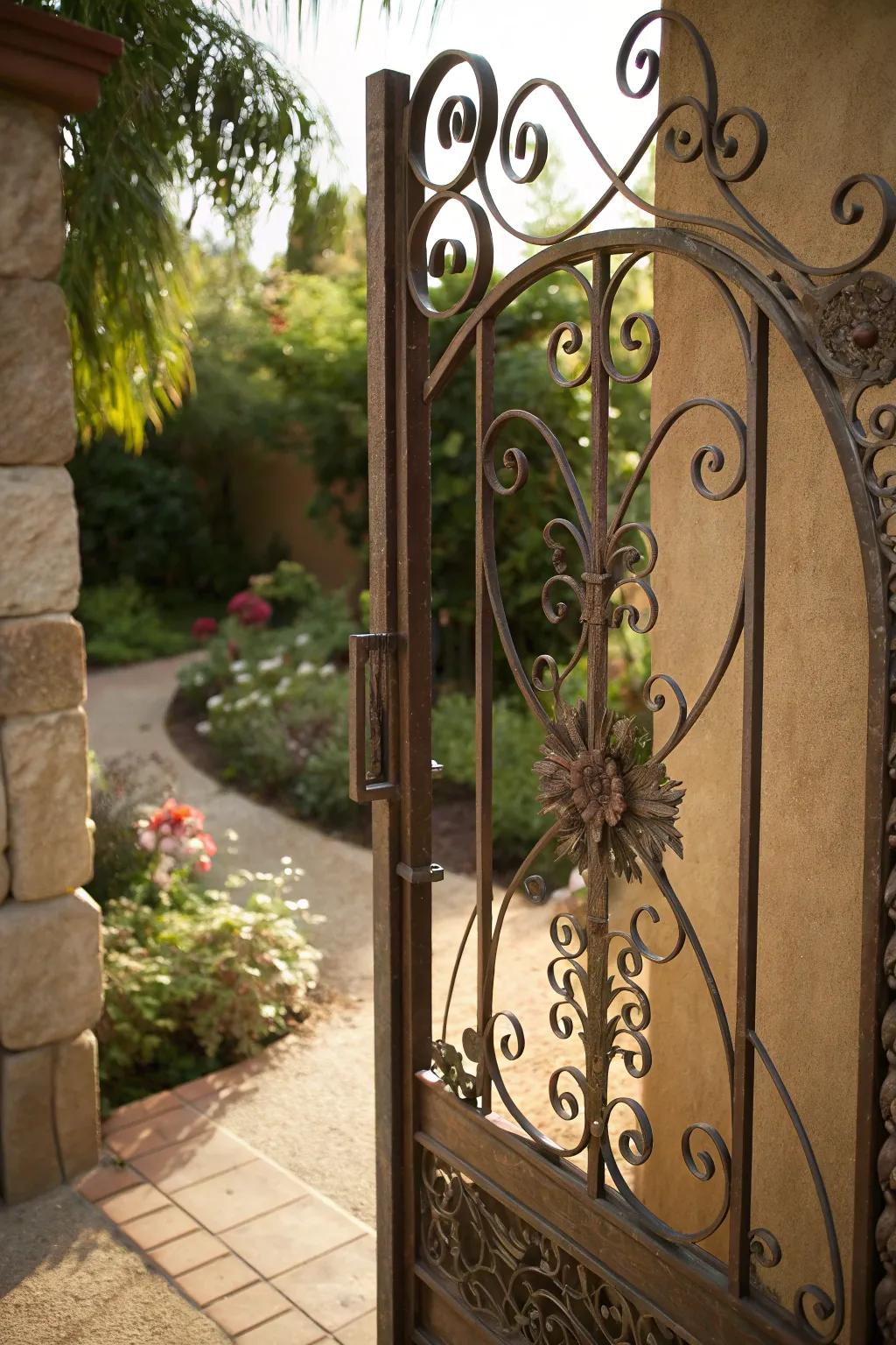 Unlock the charm of your garden with a custom metal gate that tells your story.
