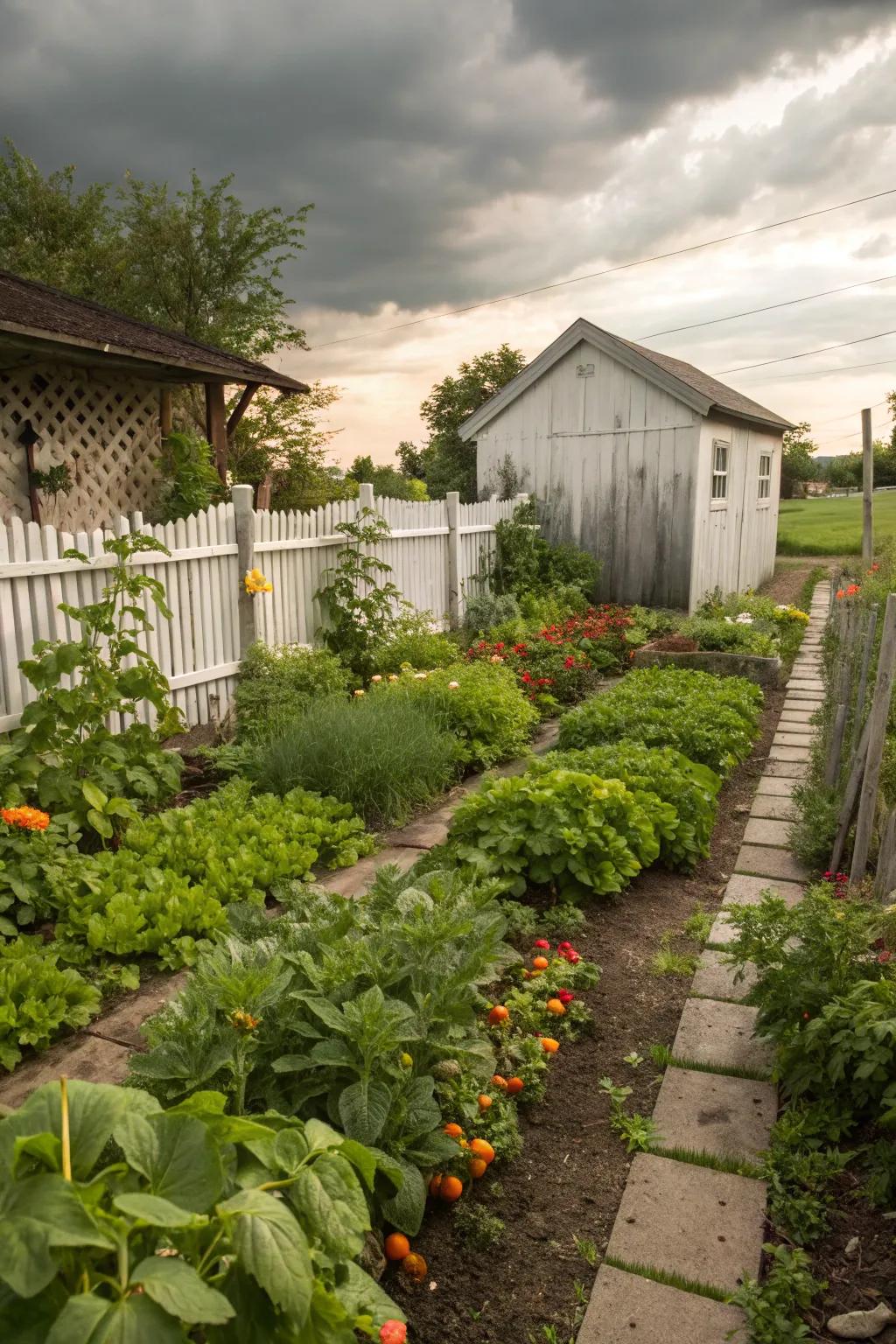 Edible landscaping provides fresh harvests and beauty.