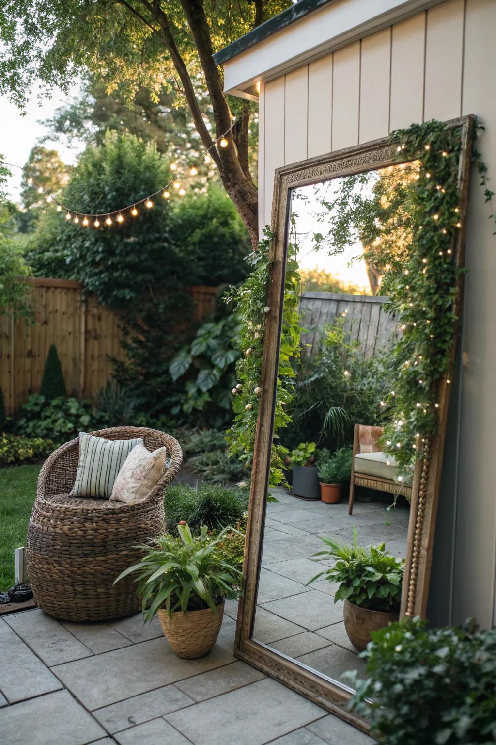 A mirror can make your small space feel larger and brighter.