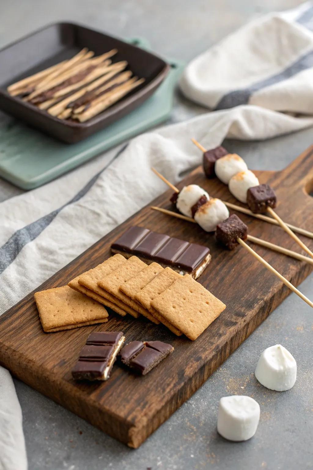 Eco-friendly touches make your s'mores bar both enjoyable and responsible.