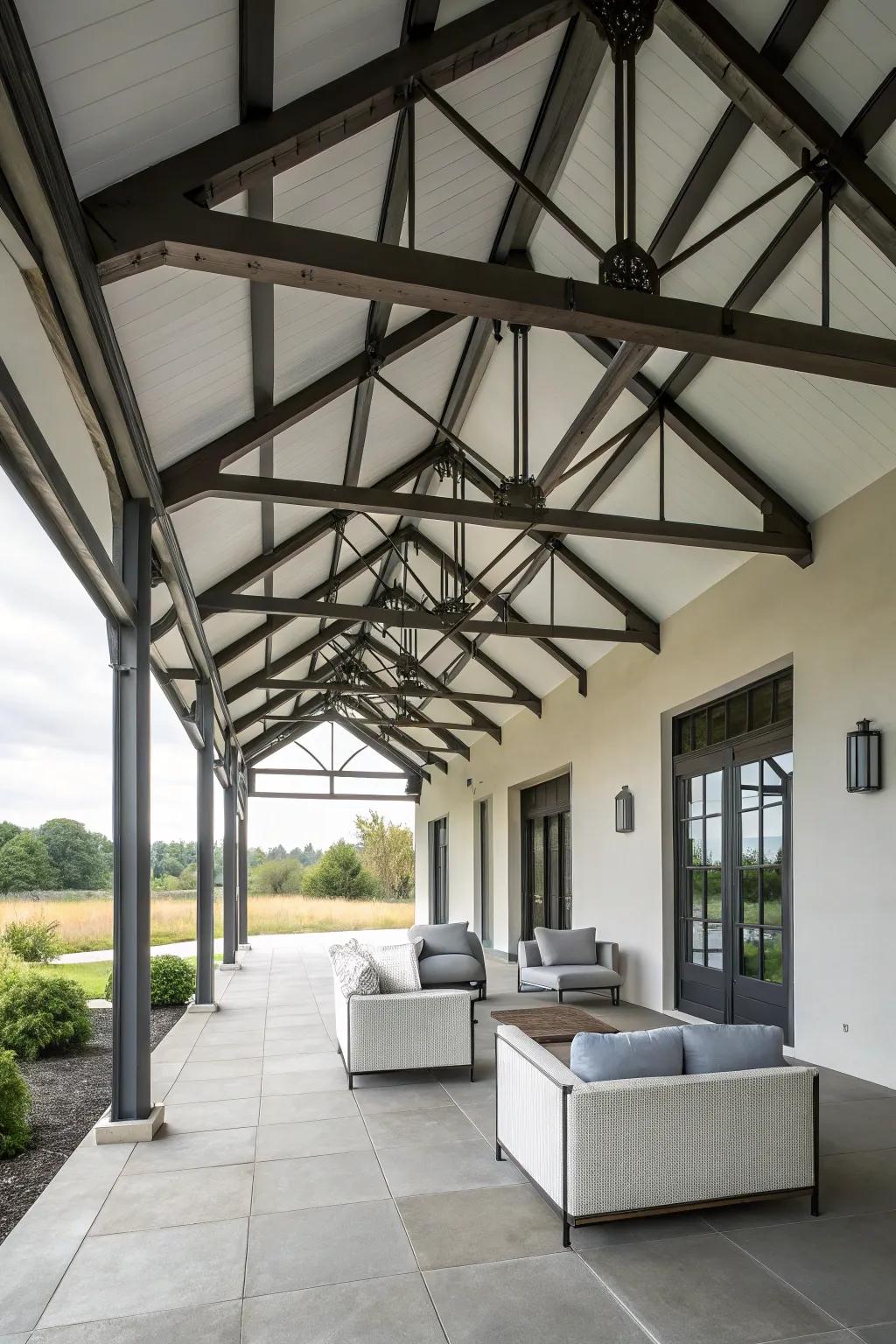 Achieve modern elegance with metal accents.