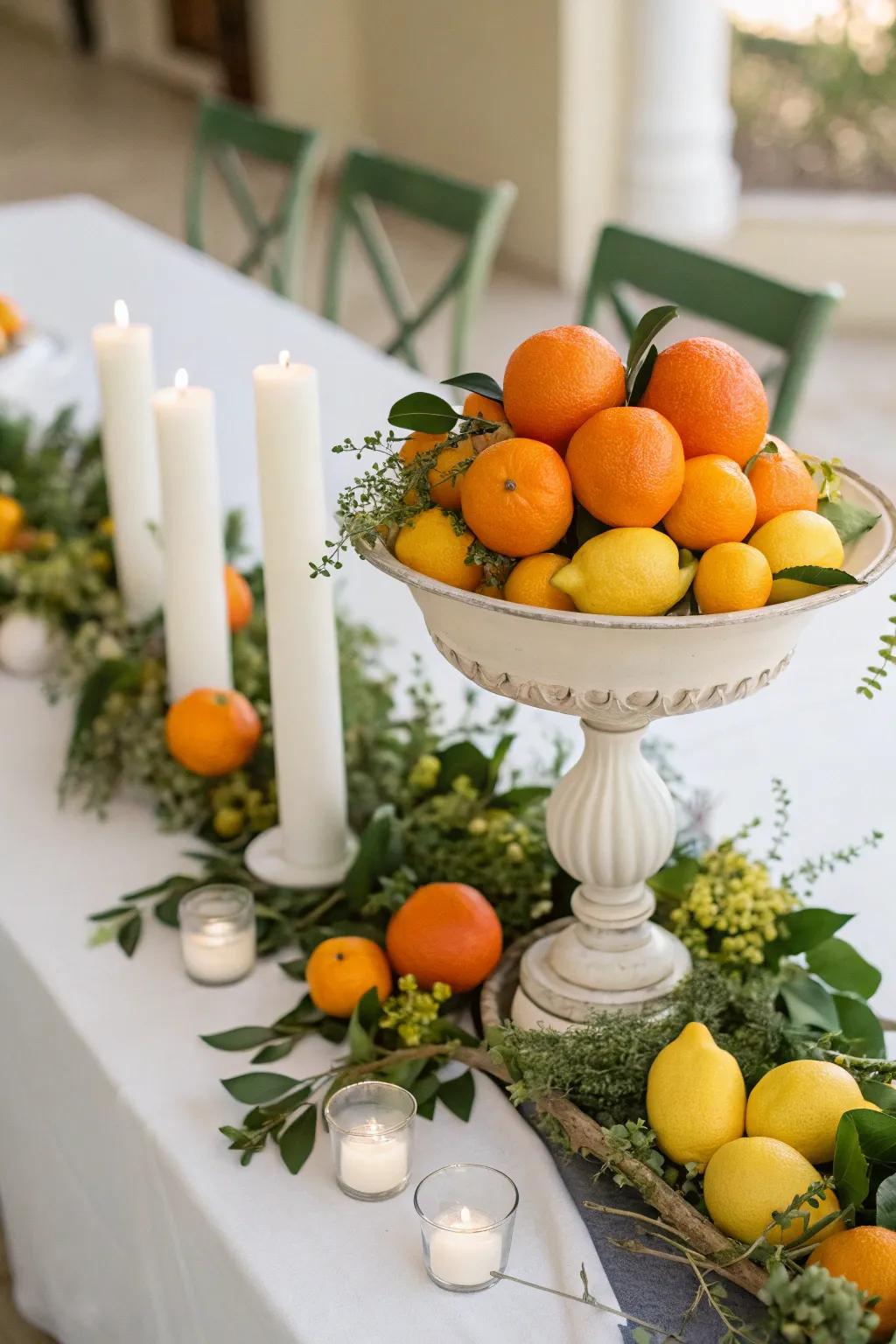 Astounding citrus touches showcasing oranges and lemons