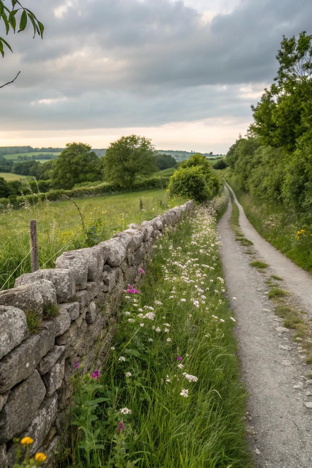 Natural rock fences offer strength and timeless beauty.