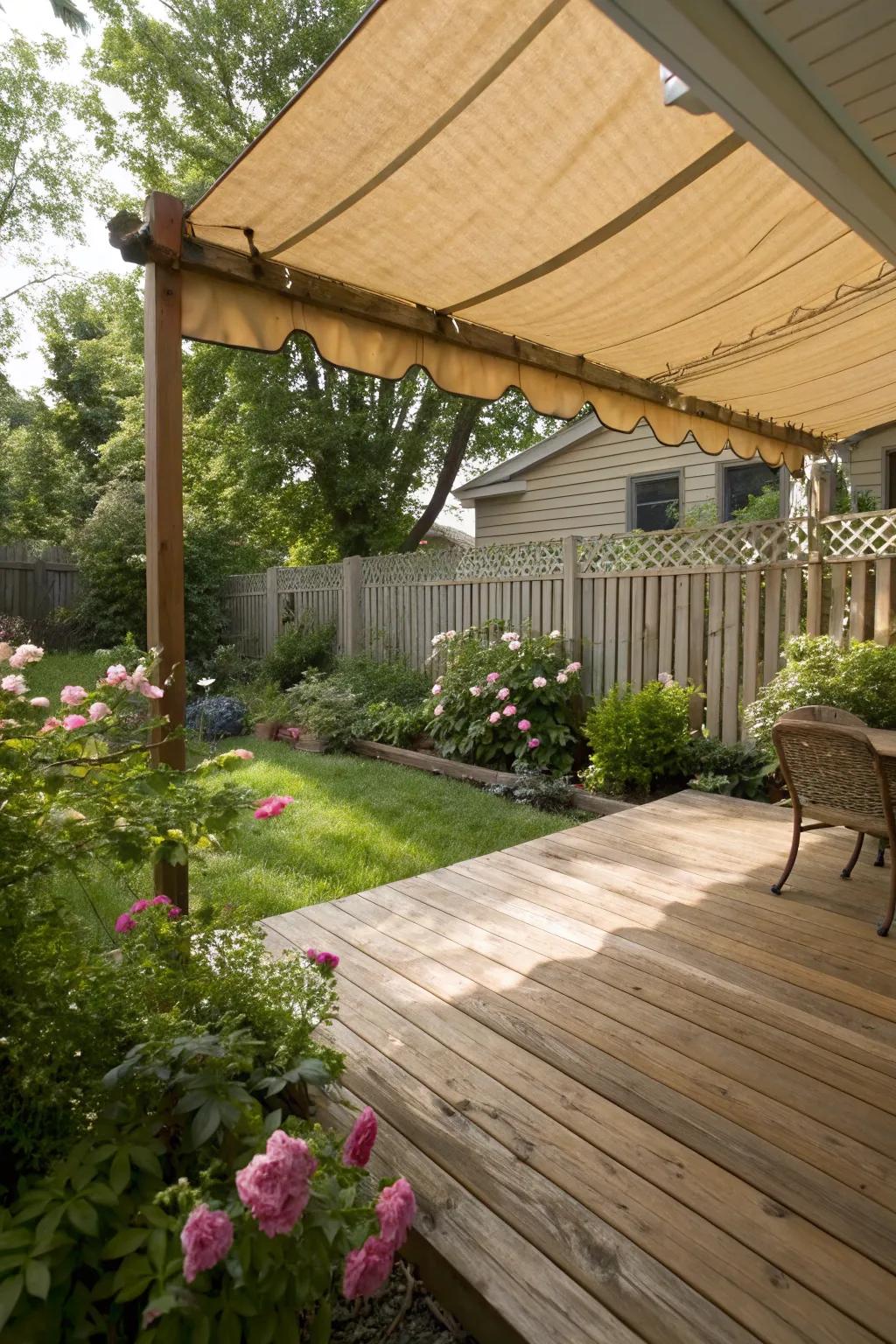Enjoy the countryside charm of juniper awnings.