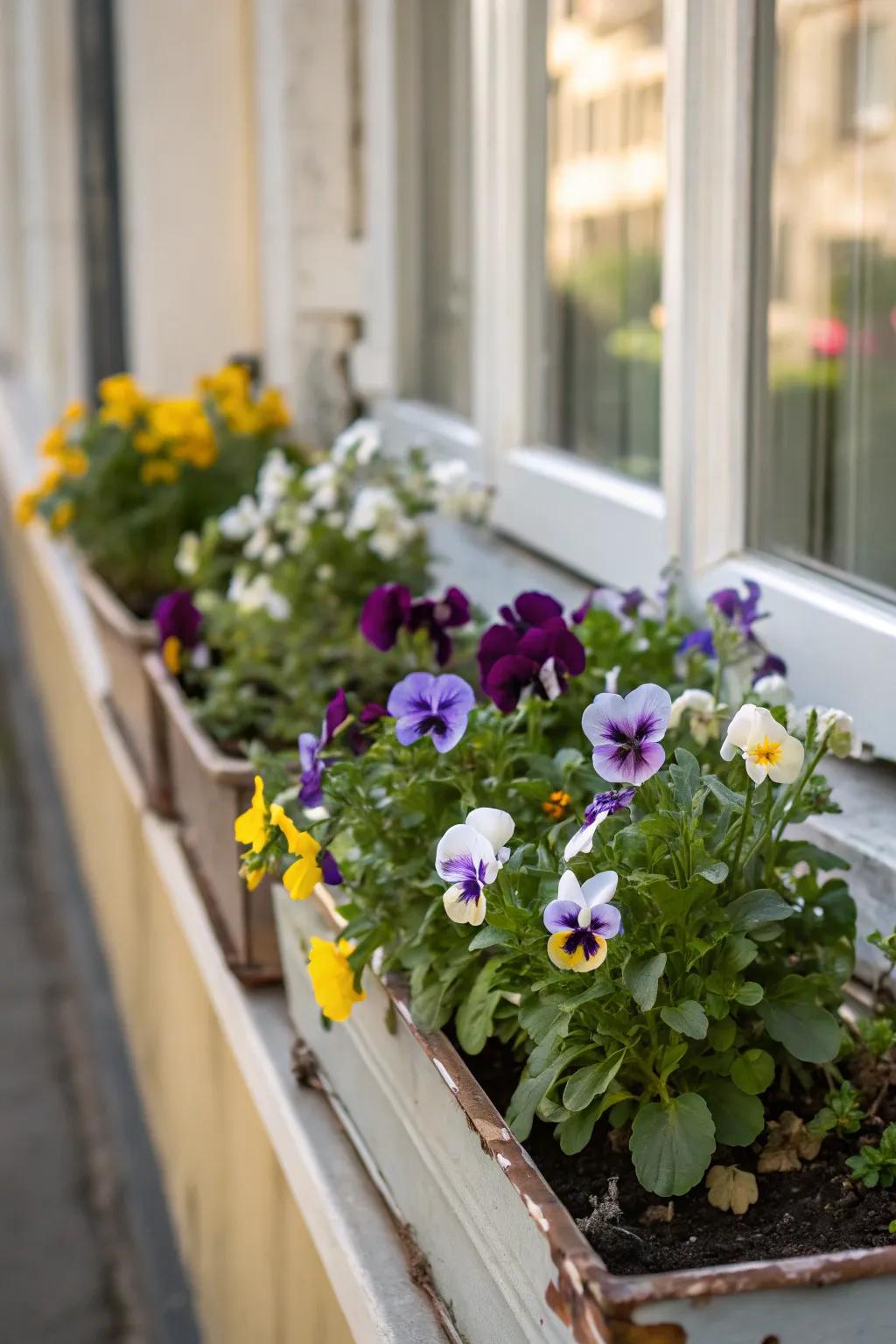 Pansies bring color to cooler seasons.