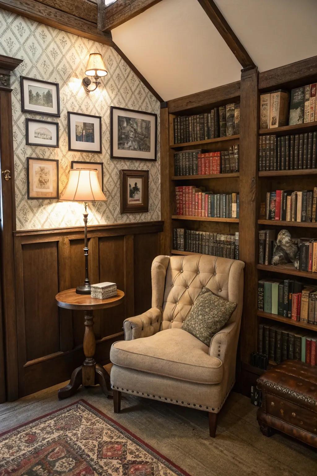 A period nook that regresses you in time through its sentimental allure.