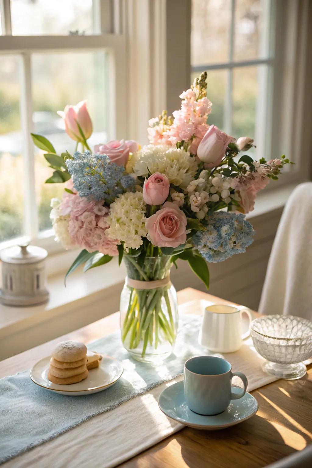 Spring bouquet celebrating new beginnings.