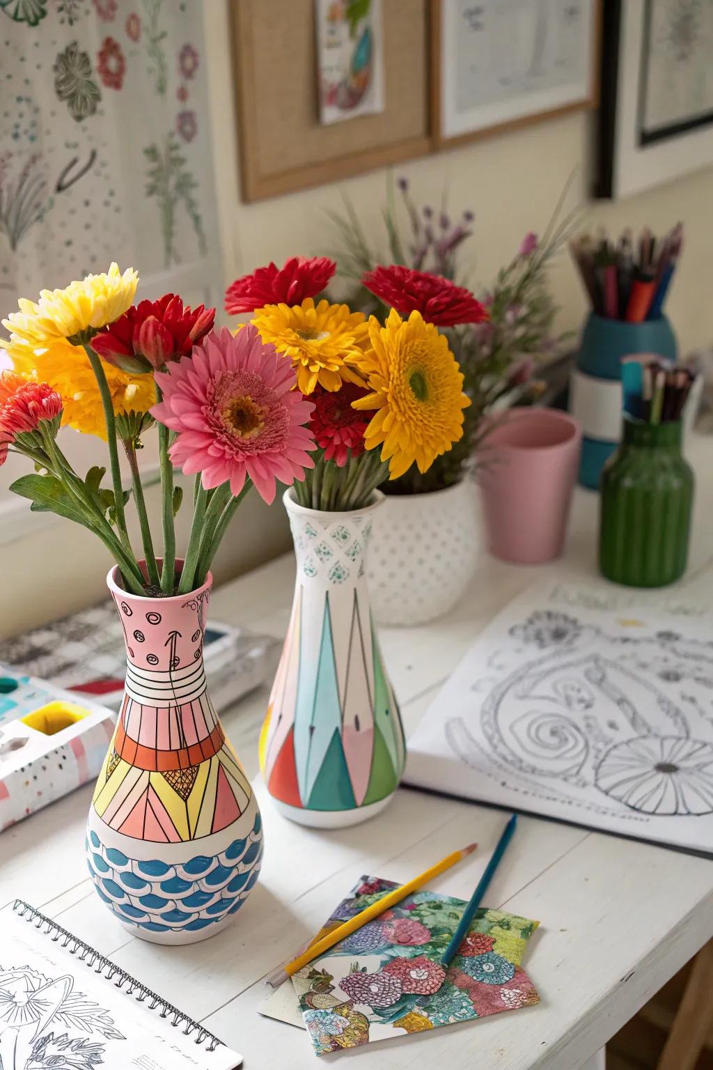 Unleash your creativity with abstract floral art.