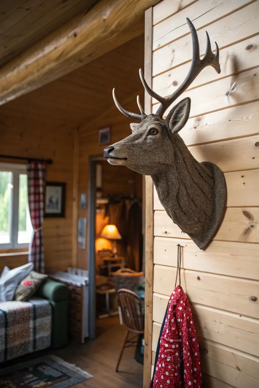 Surprising decor elements add a playful twist to cabin interiors.