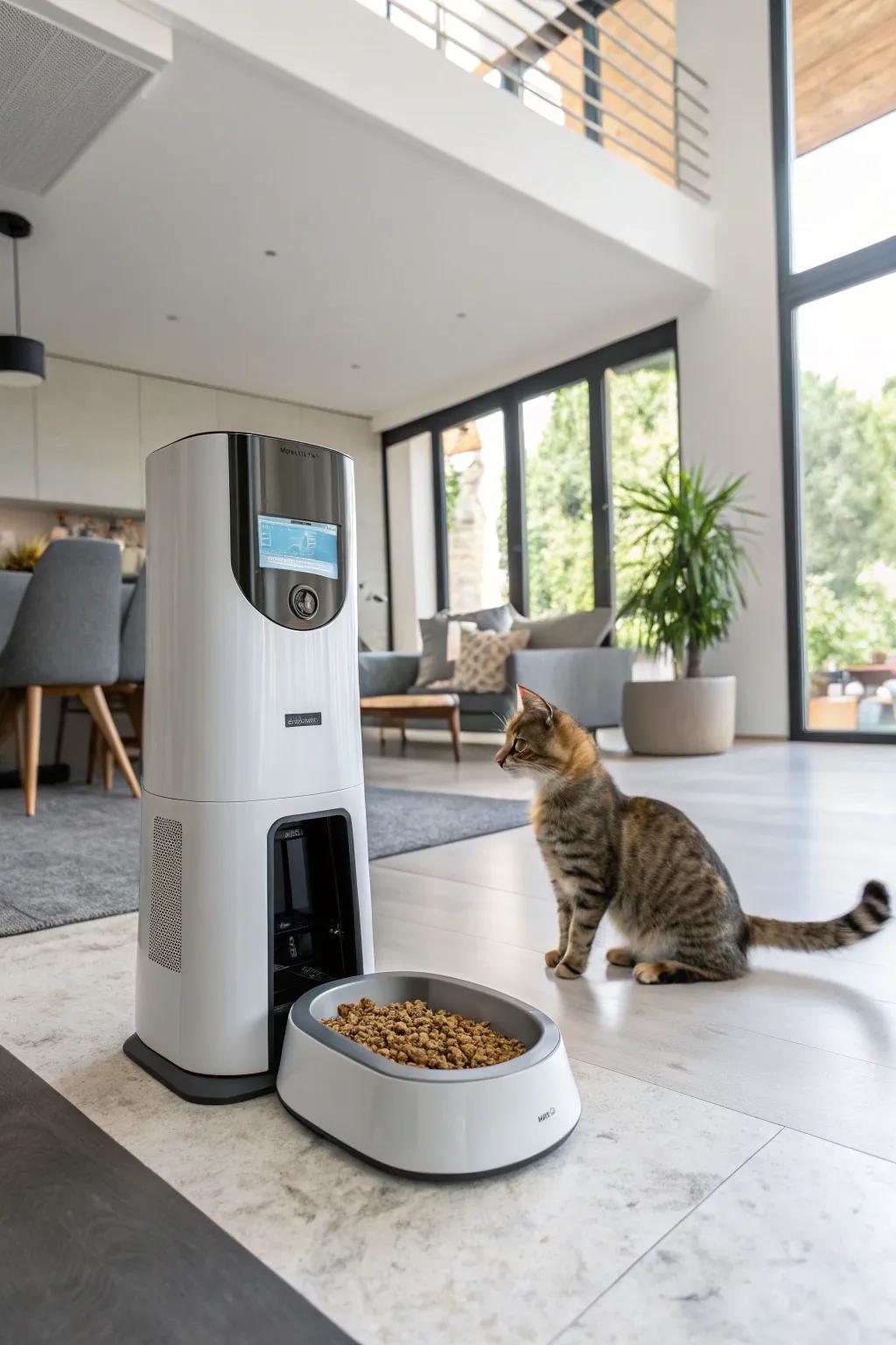 Integrate technology for your feline friend using smart options.