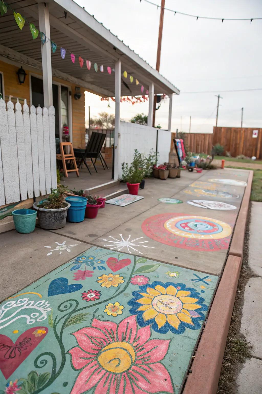 DIY art installations personalize your patio with creativity.
