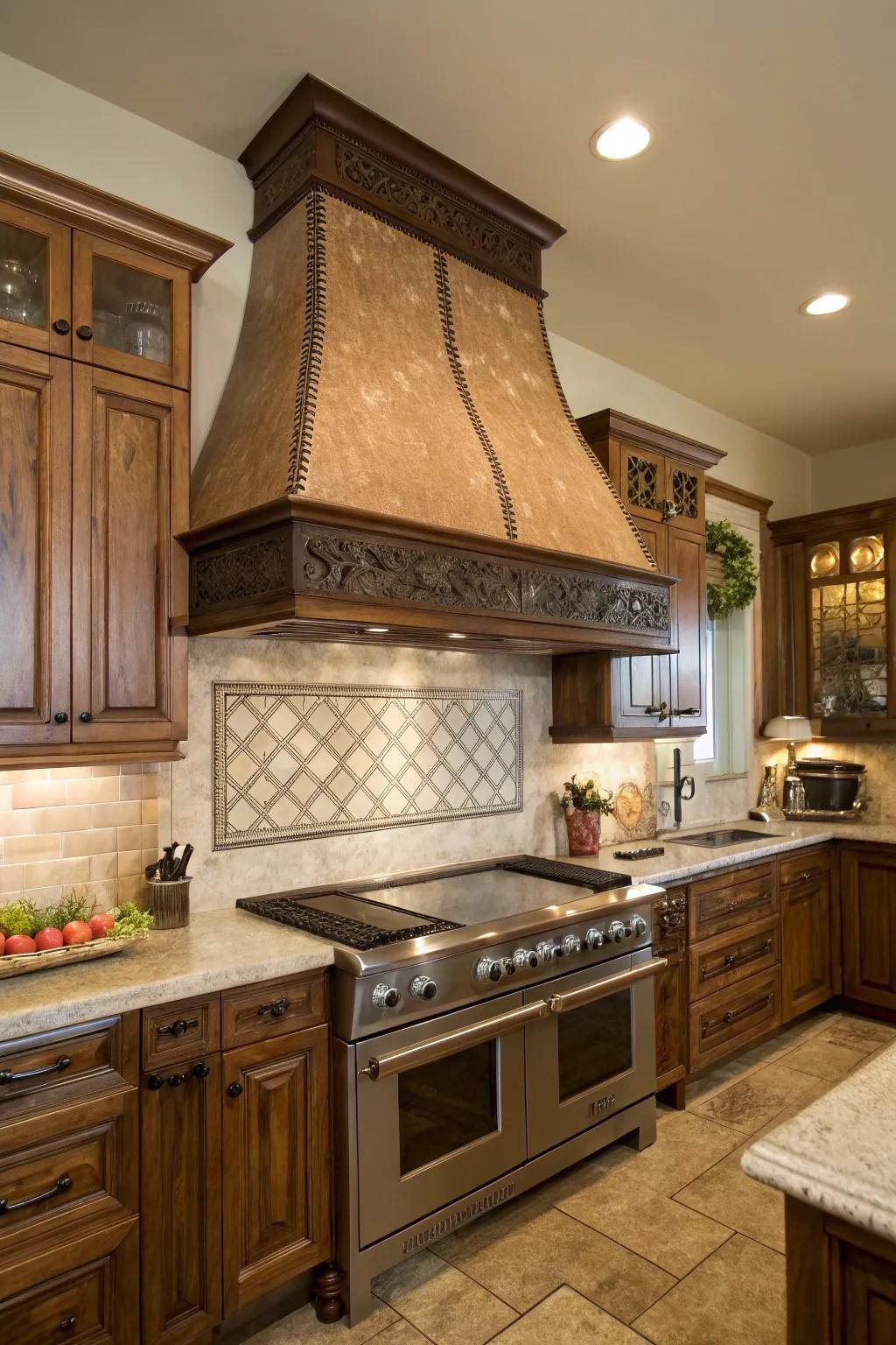 Chimney-style range hoods bring vintage charm.