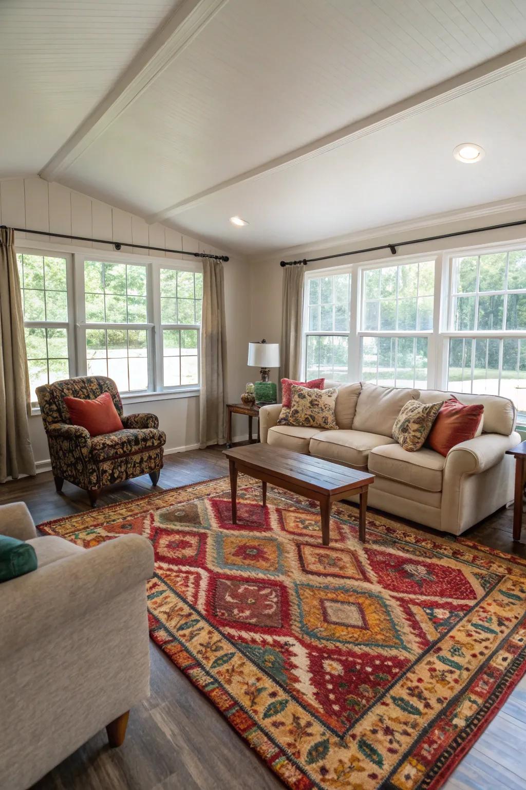 A remarkable floor mat can convey shade and cohesion to your room.