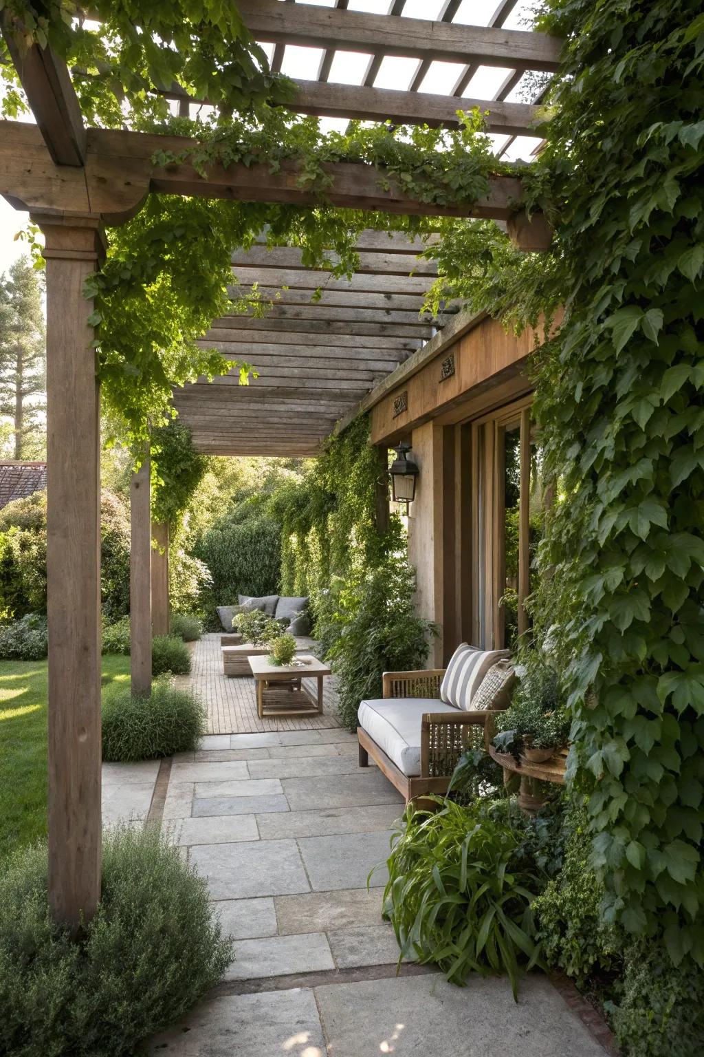 A secluded retreat under a cozy pergola