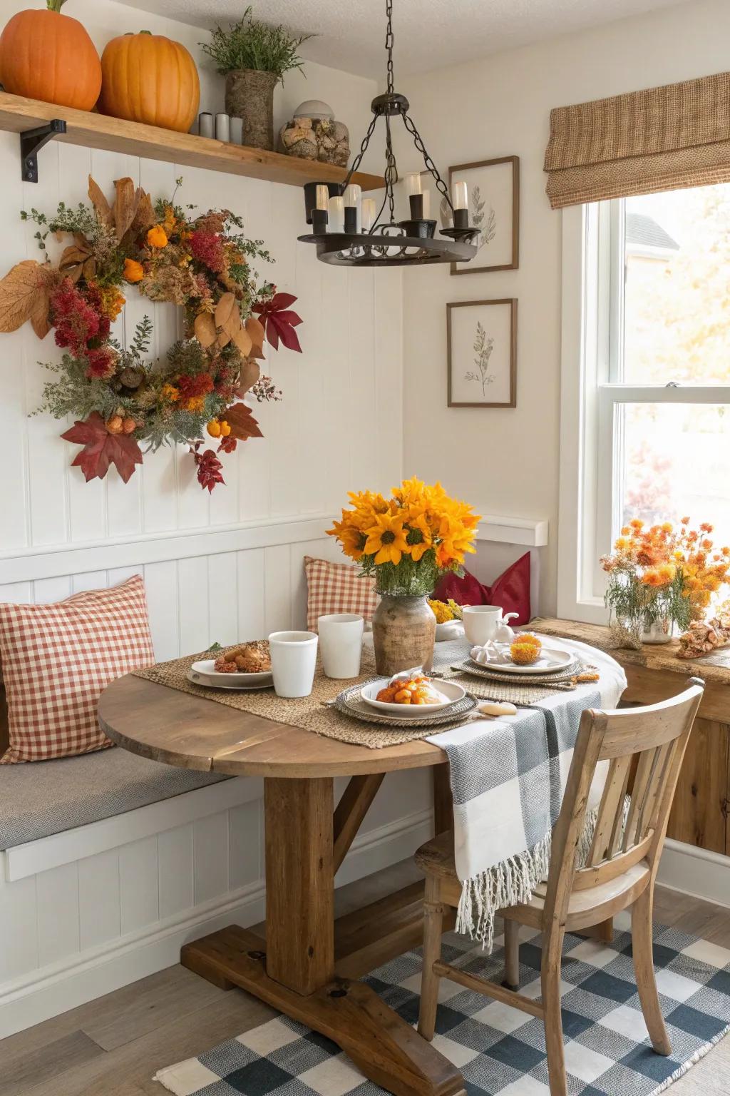 Seasonal decor keeps your nook fresh and engaging year-round.