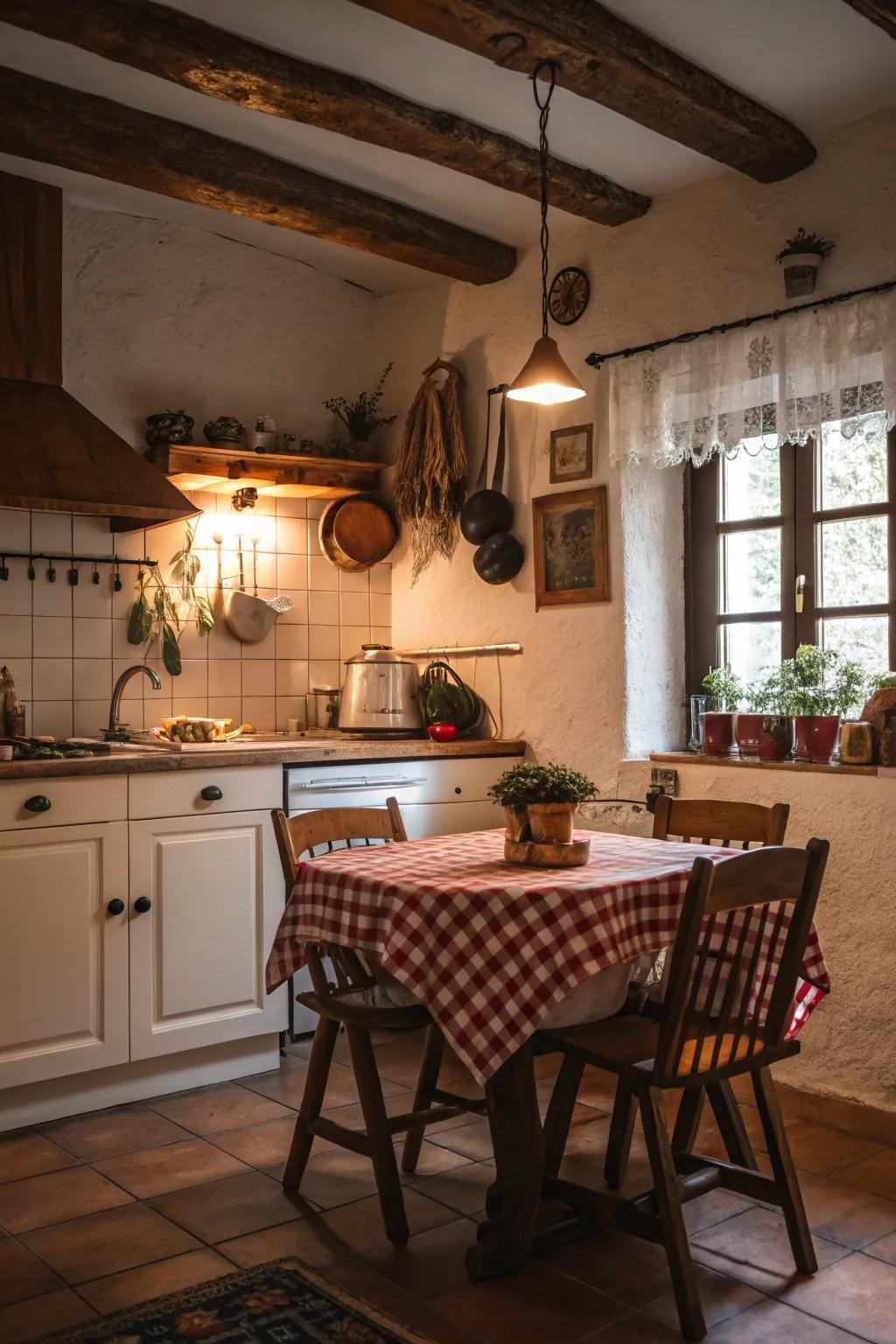 Create a cozy corner with a welcoming dining nook.