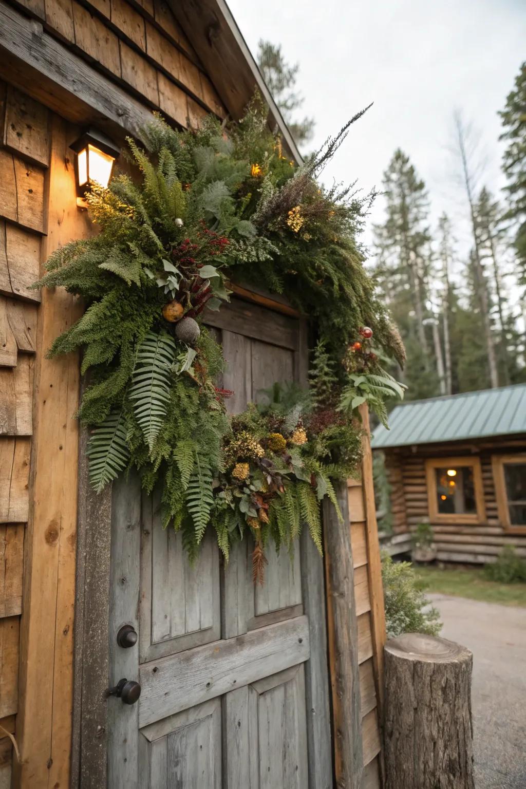 Mystical charm shines with an bewitched woodland wreath.