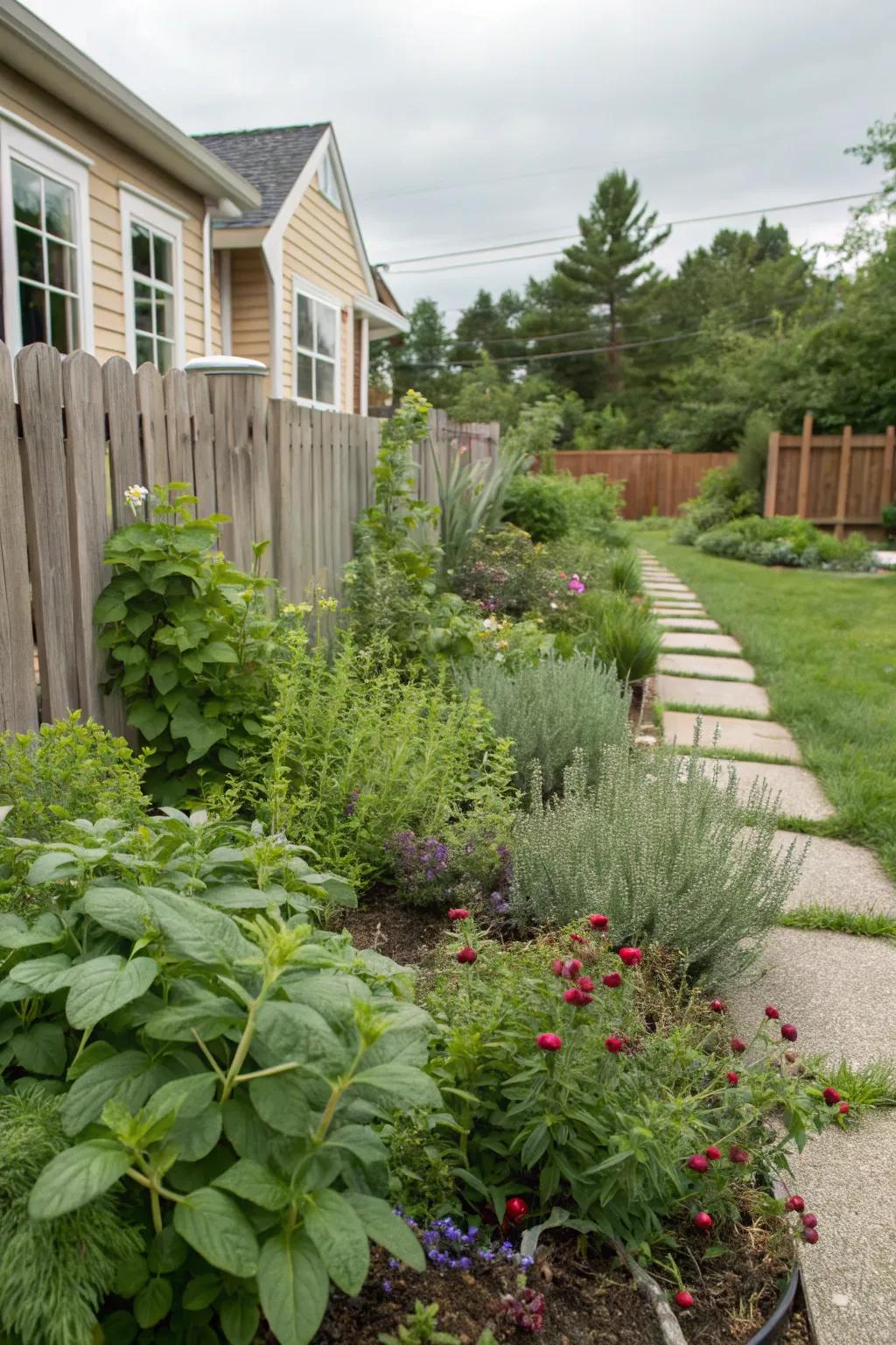 Edible landscaping offering both beauty and function.