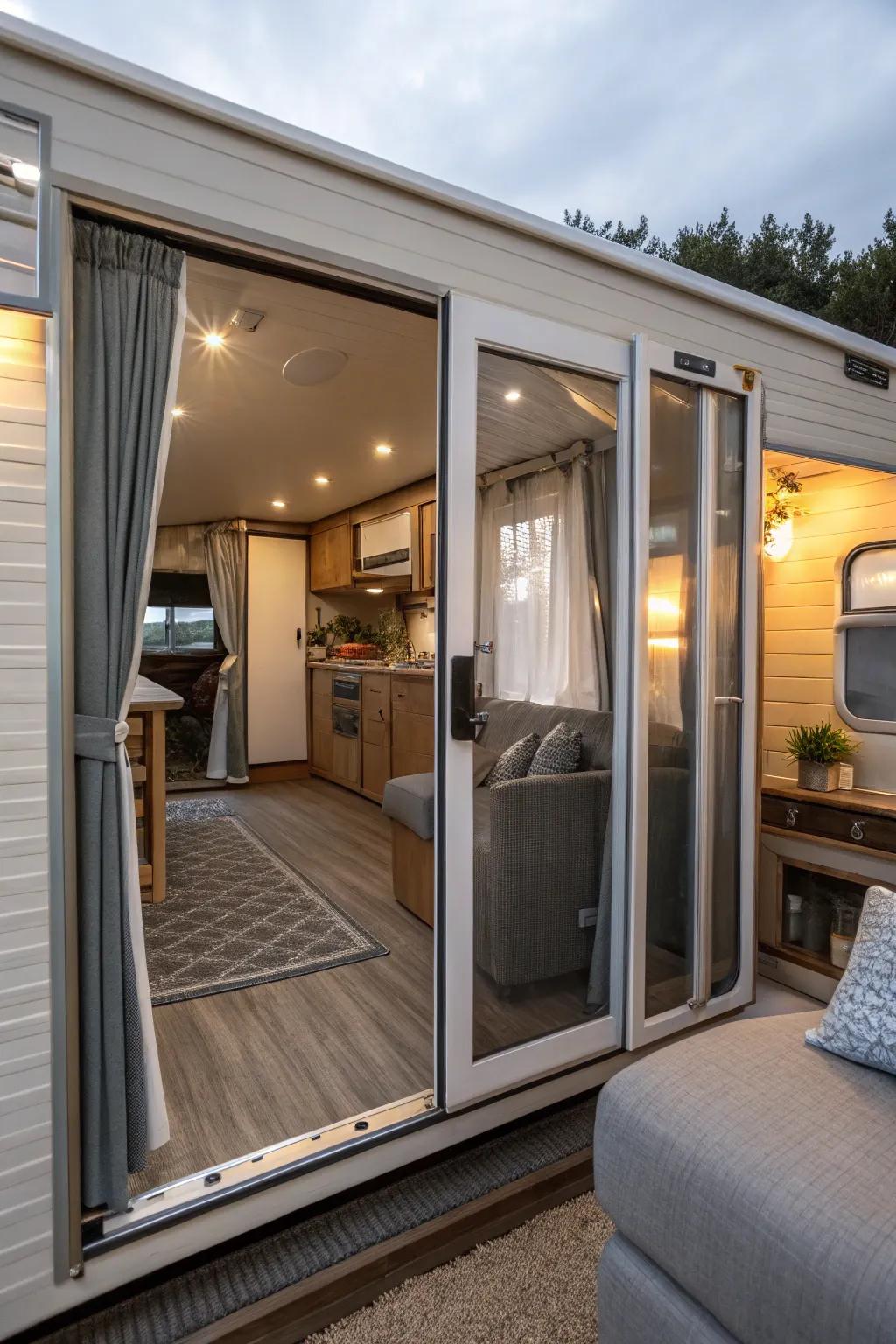 Space-saving sliding doors for modern living.