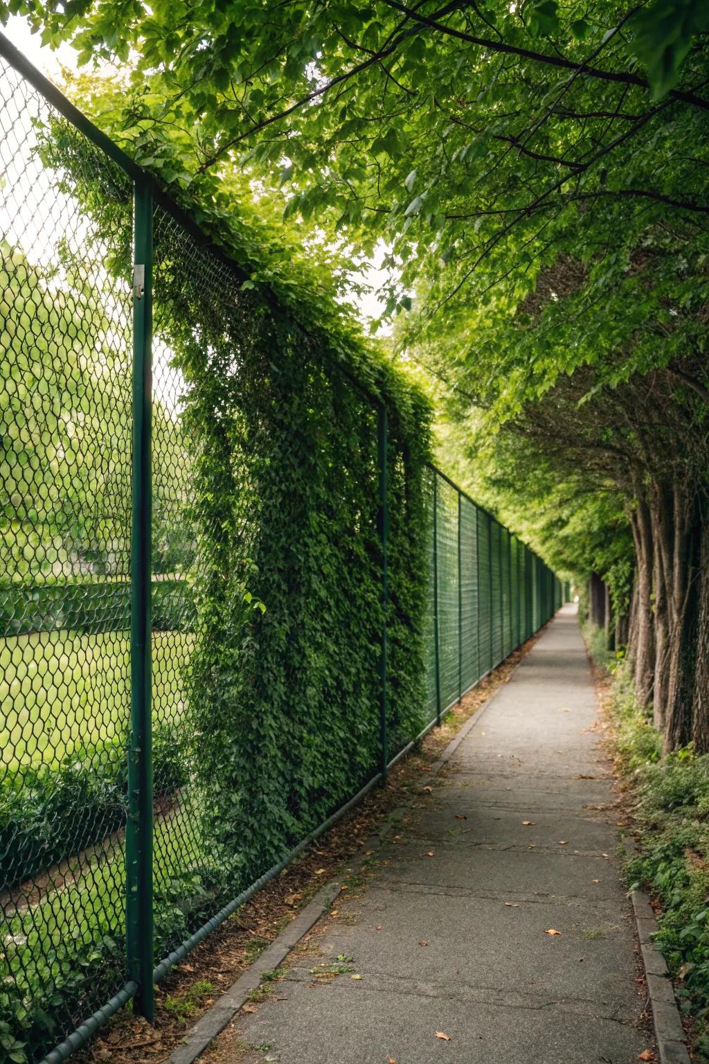Hedge panels offer instant greenery and privacy.