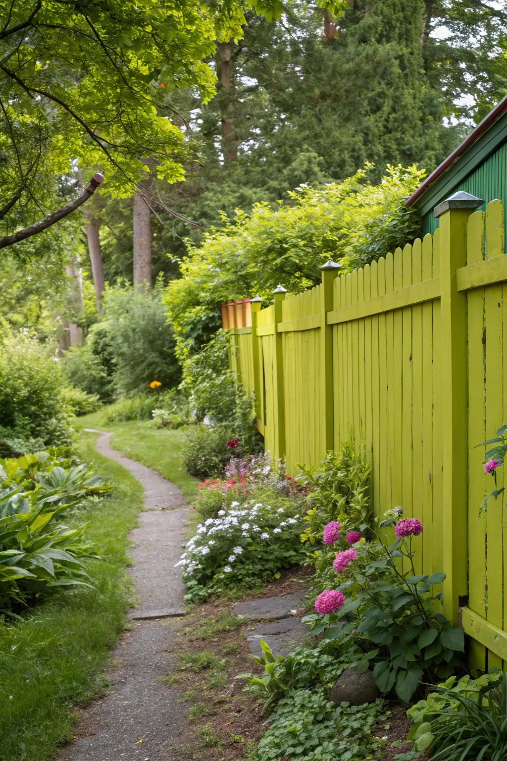 A fresh coat of paint can breathe new life into a tired fence.