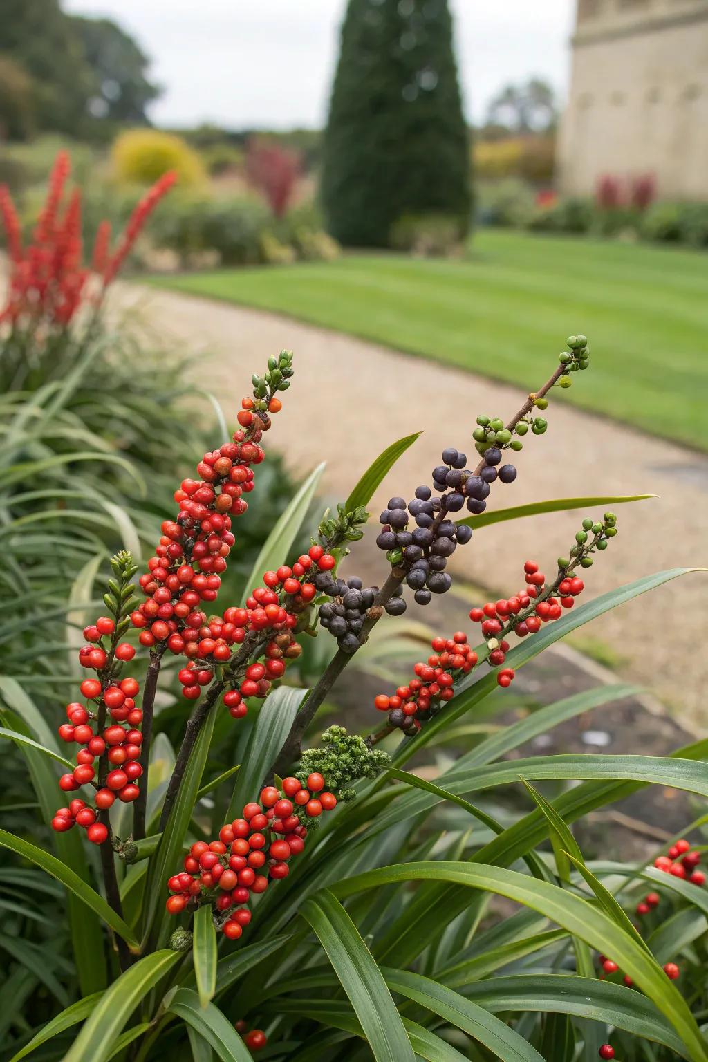 Beauty of Liriope through different seasons.