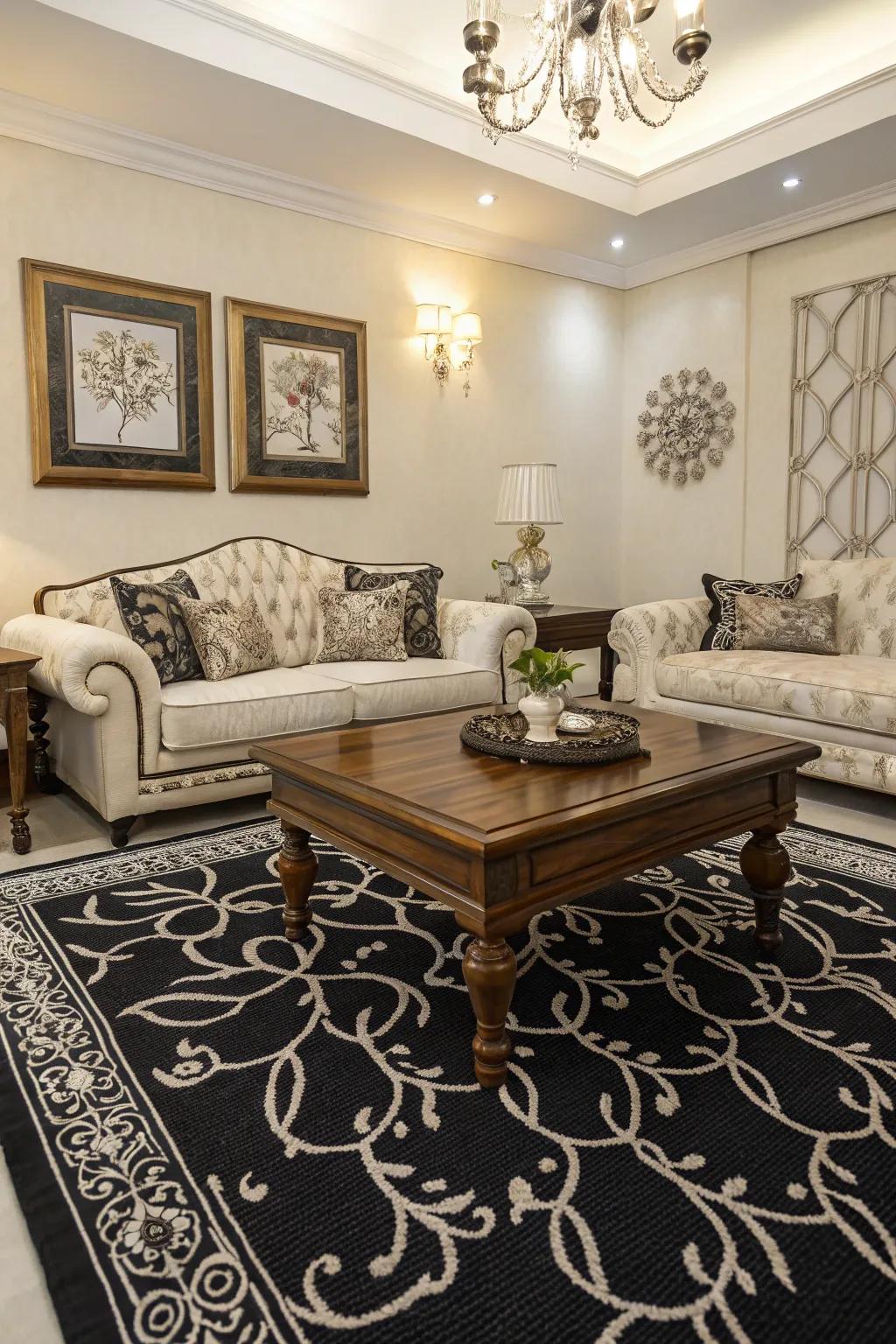 Dark and light carpets offer timeless sophistication.