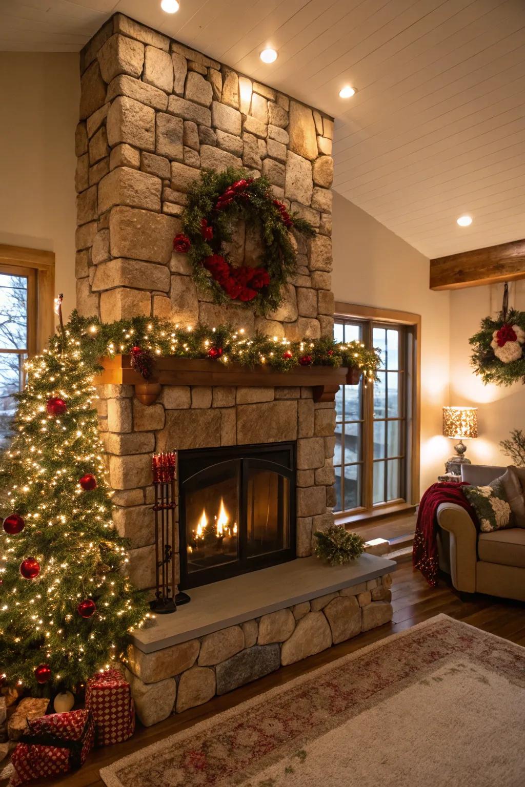 Occasional style can make your chimney a merry point of convergence.