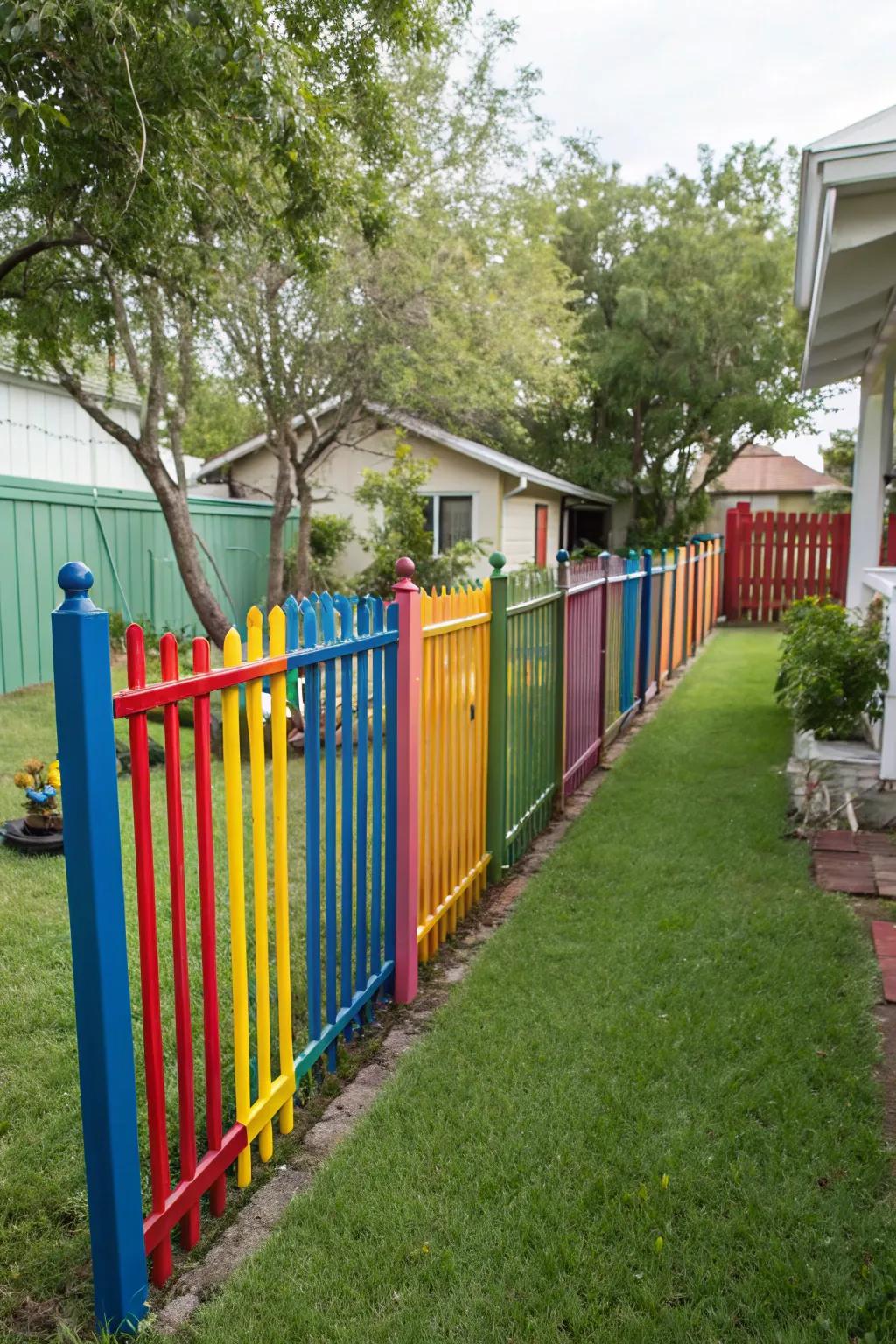 Colorful fences introduce life and energy
