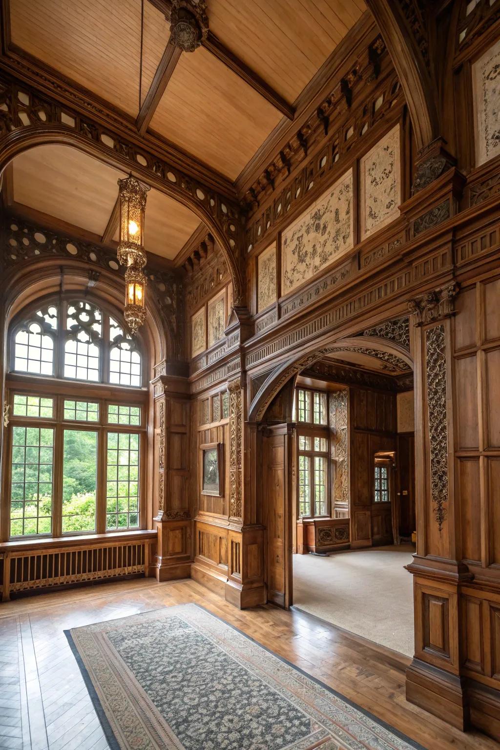 Unique architectural features add character and distinction to this lodge.