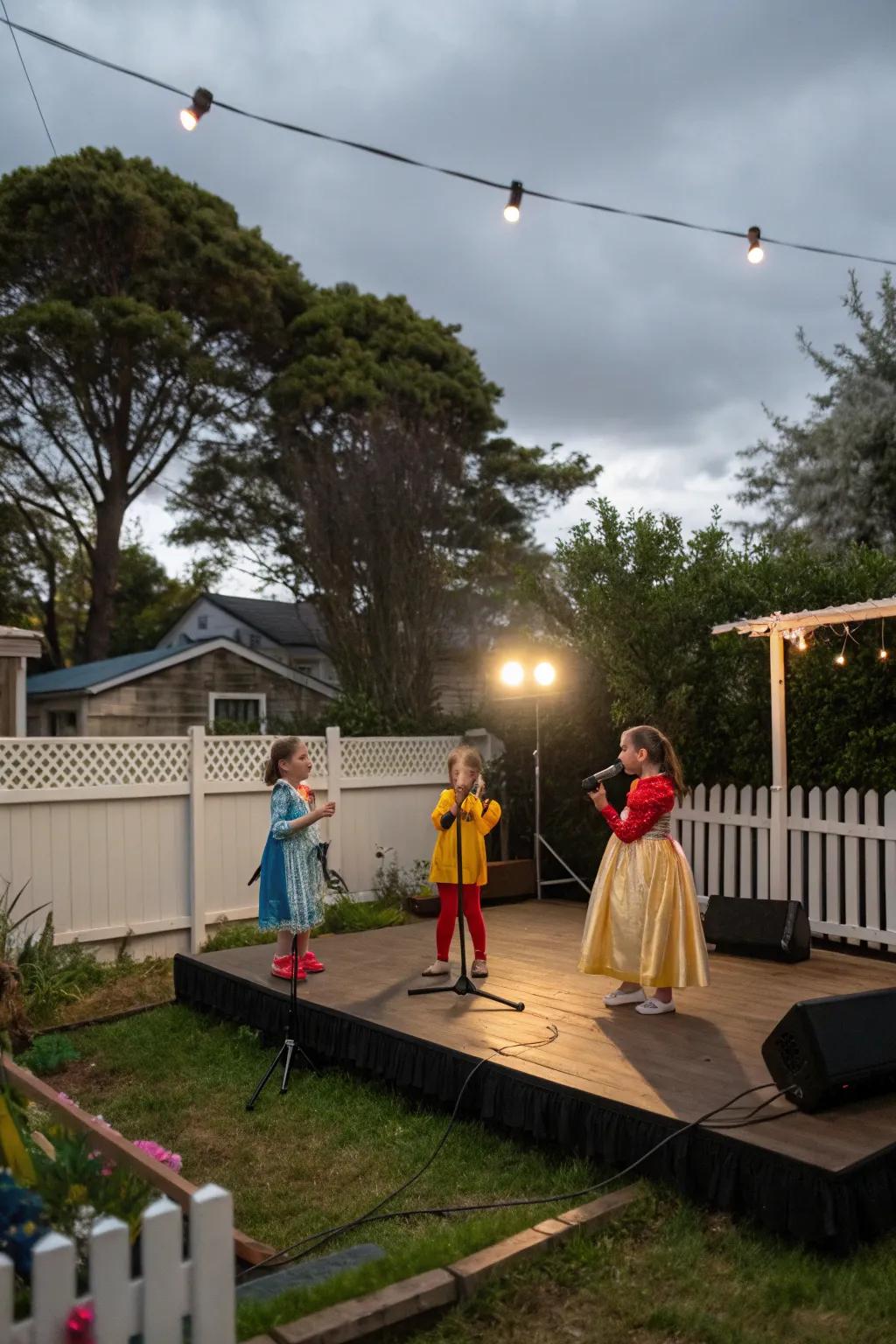 Unleash creativity with an outdoor theater stage.