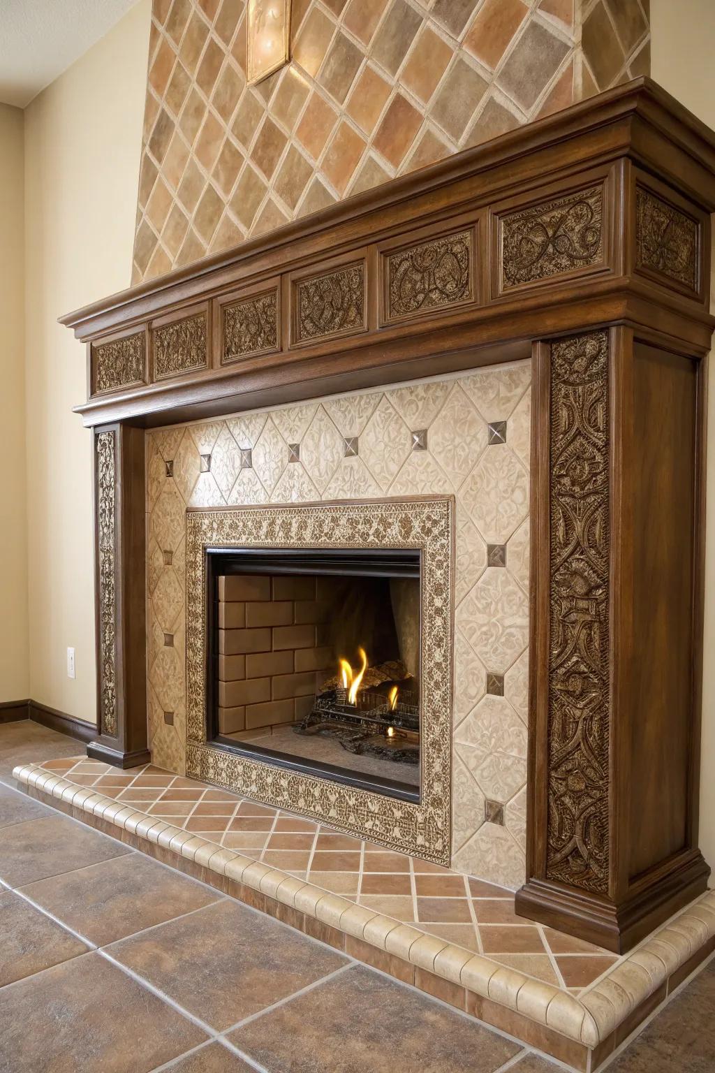 Textured finishes add depth and intrigue to your fireplace.