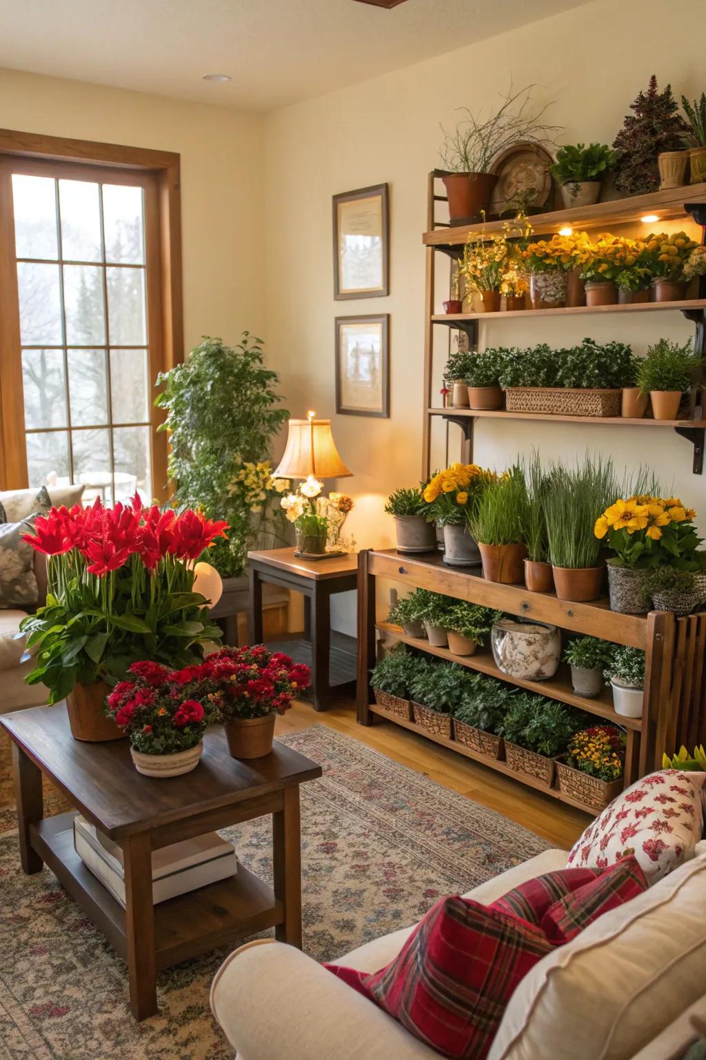 Rejuvenate your home with seasonal plant displays.