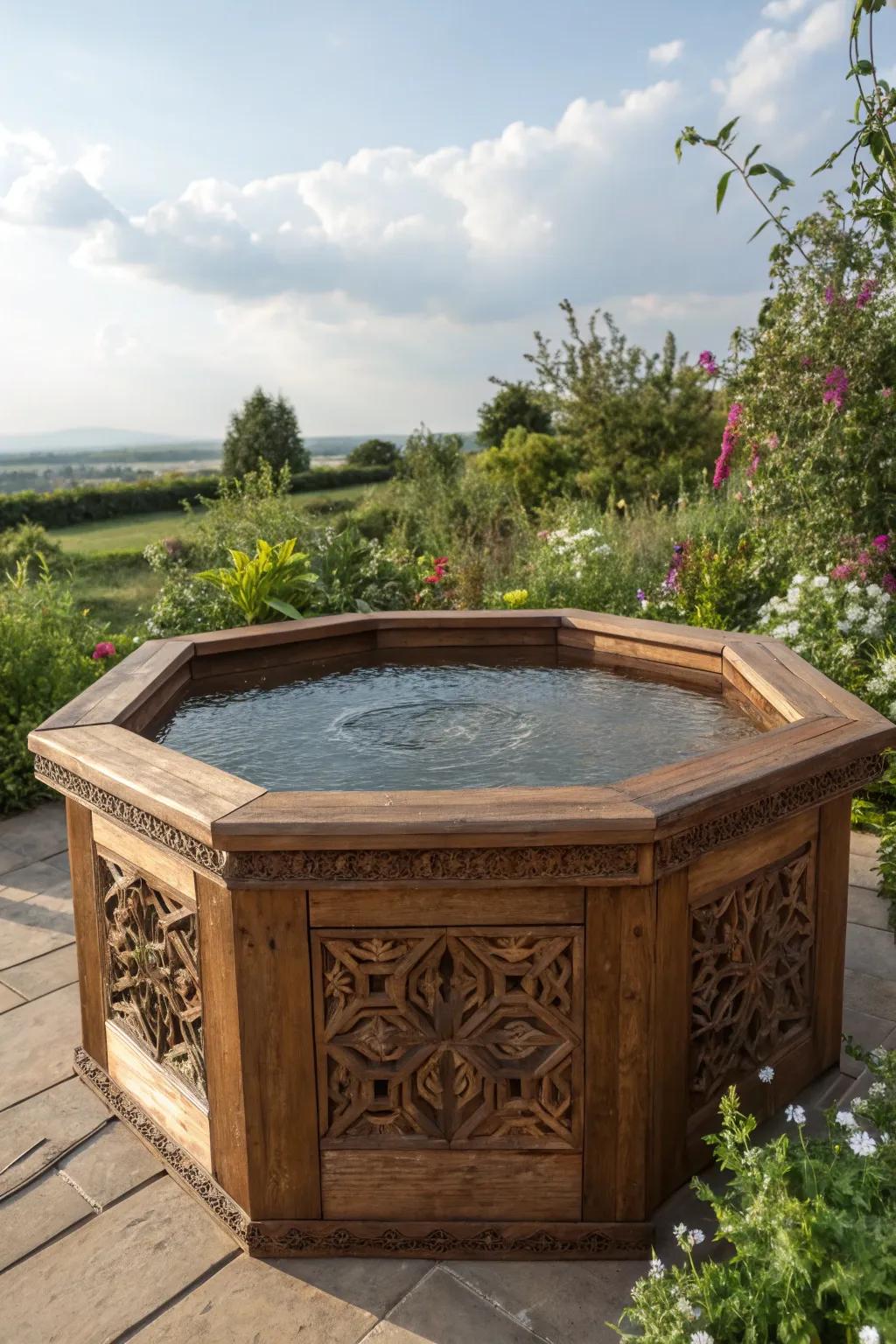 Geometric ponds bring artistic flair to outdoor spaces.