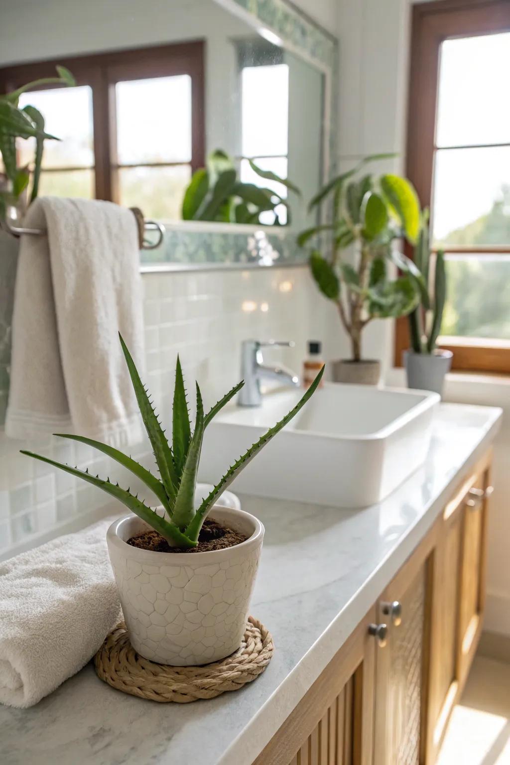 Aloe vera is not only useful but also a stylish addition.