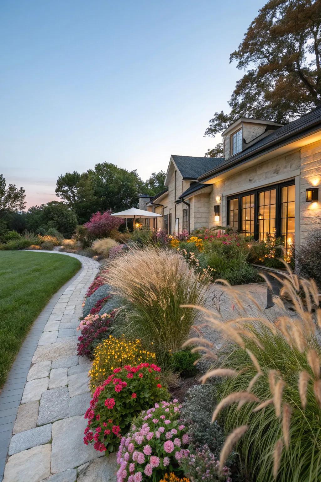 Incorporate elegance and movement with ornamental grasses.