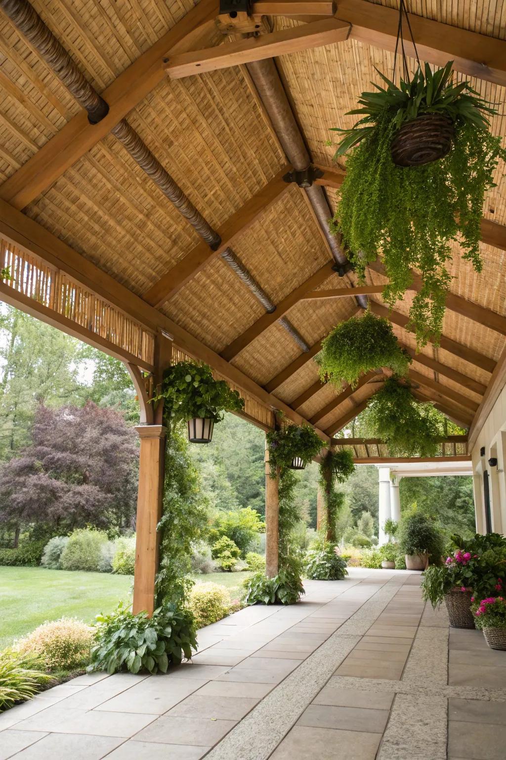 Create serenity with nature-inspired ceiling designs.