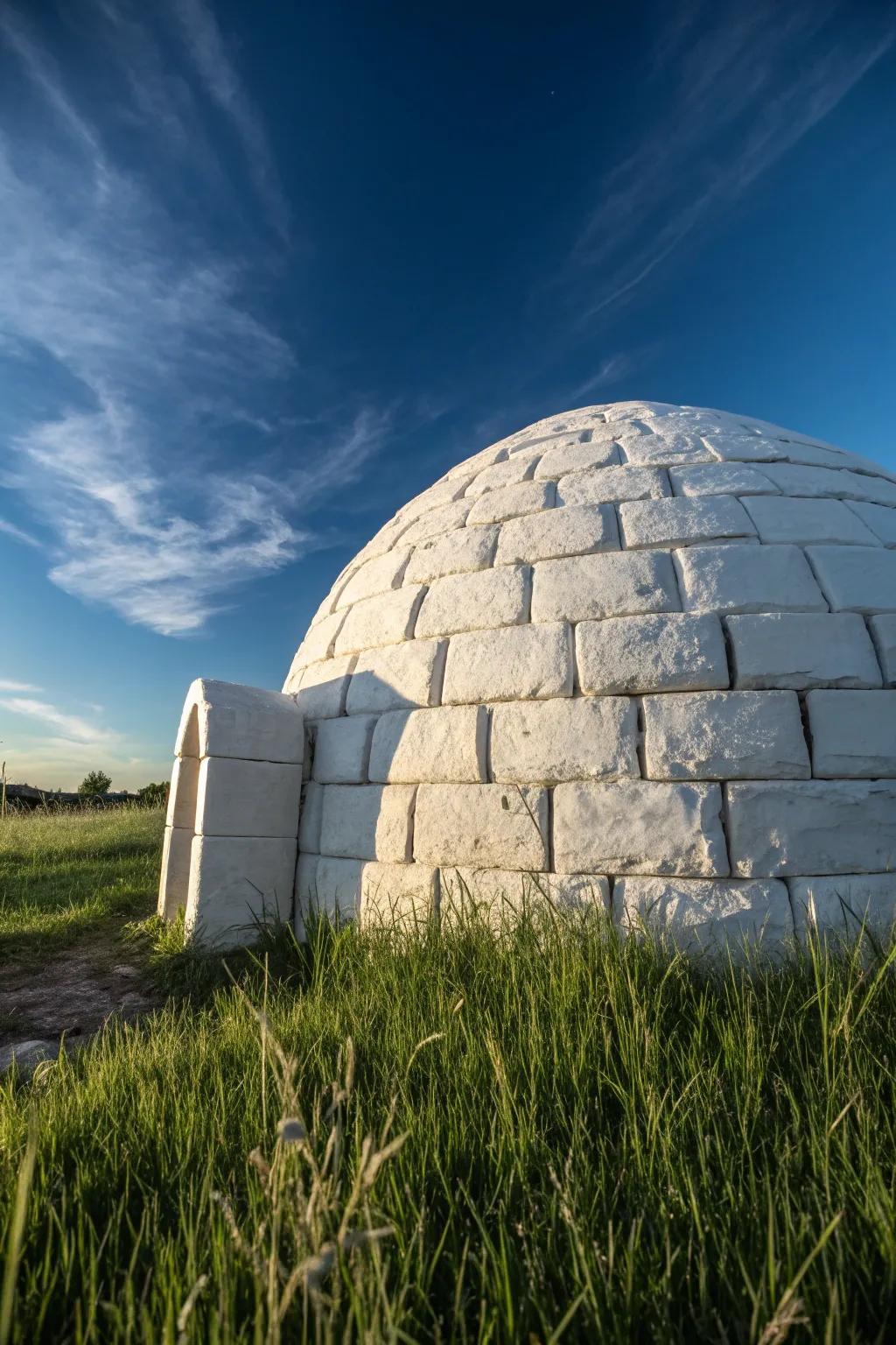 Craftsmanship meets innovation: Discover the captivating charm of an igloo-style root cellar.
