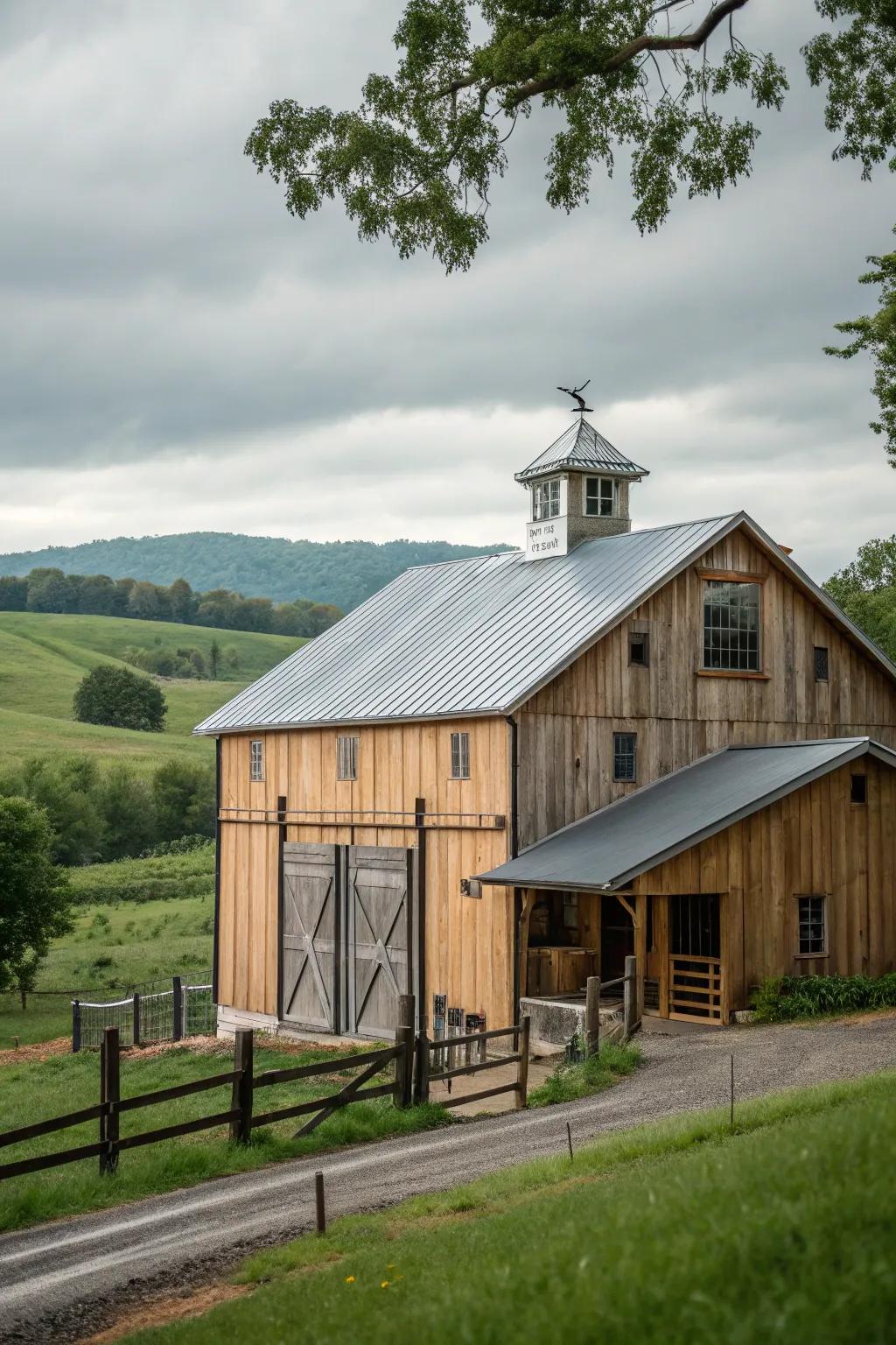 Hybrid barns link old with new ways.