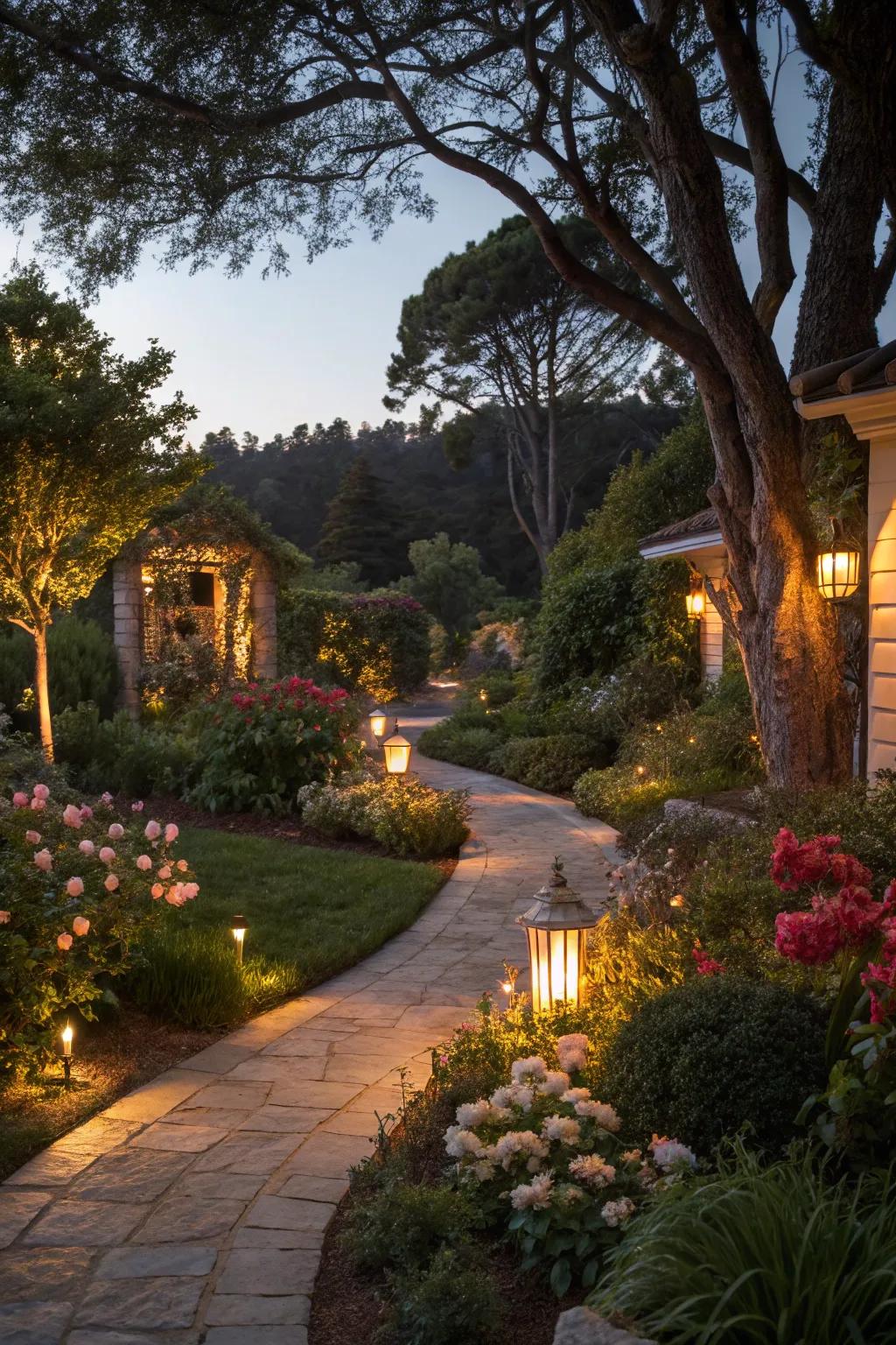 Garden lighting adds ambiance and safety to outdoor spaces.