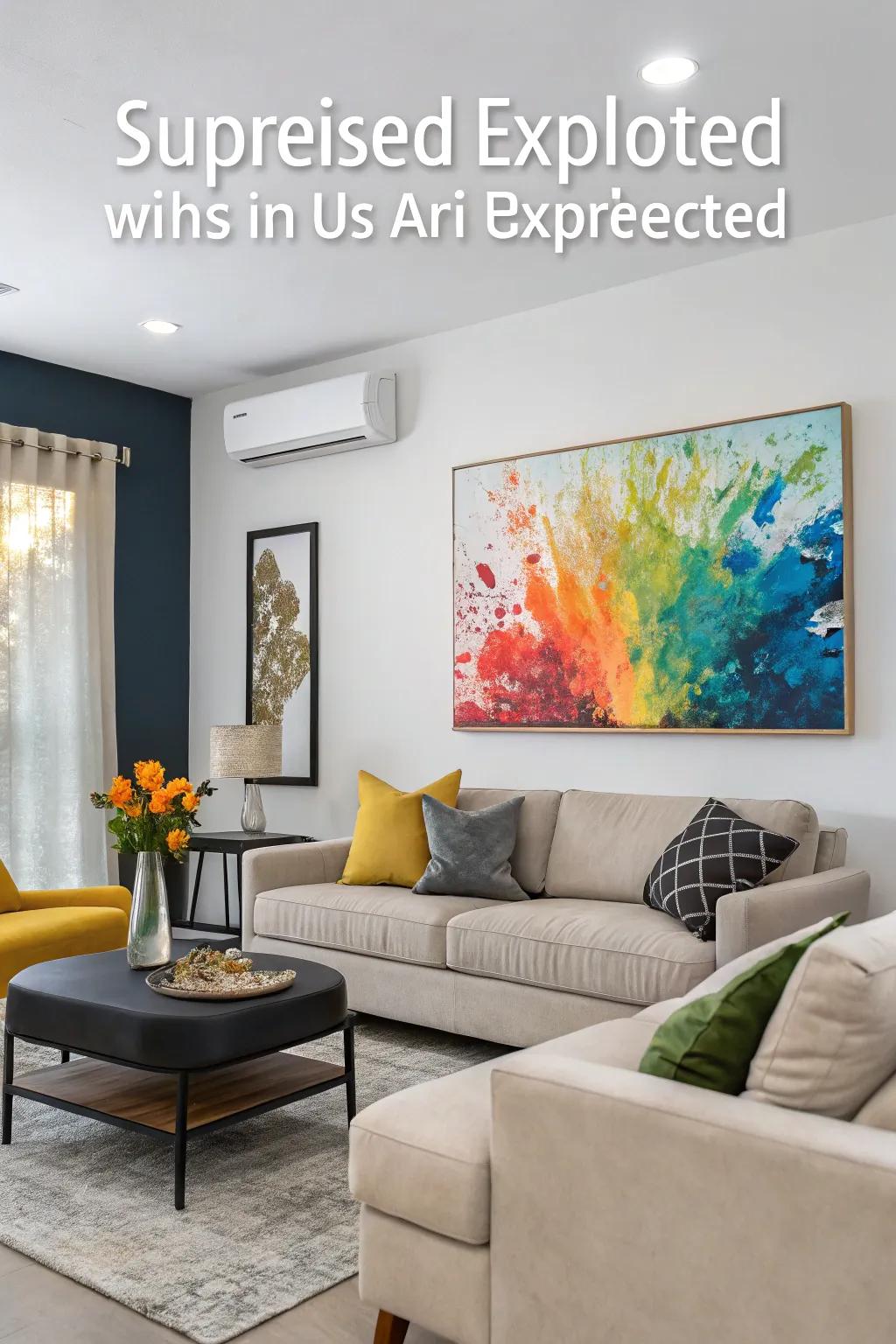 Surprising elements make your living room memorable and unique.