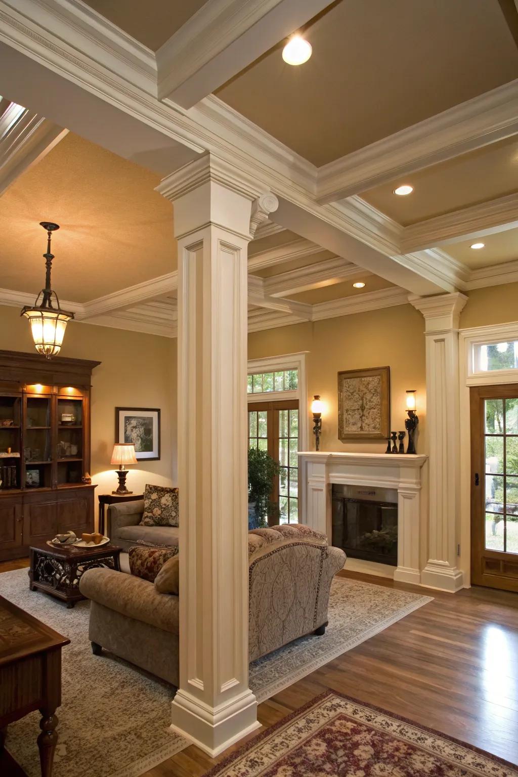 Architectural details bring an authentic vintage charm.