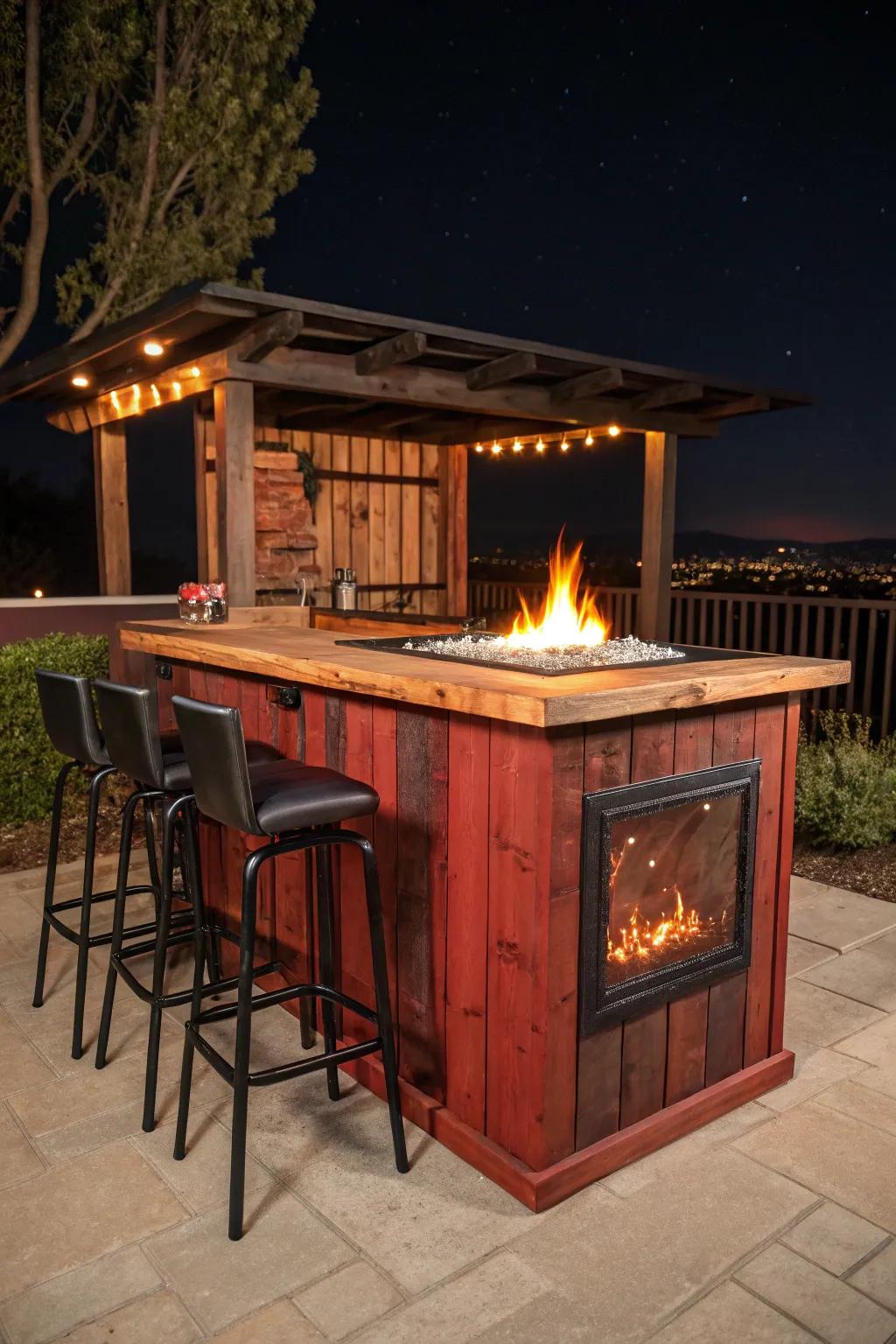 Ignite your evenings with a stunning fire pit bar – where warmth meets craftsmanship.